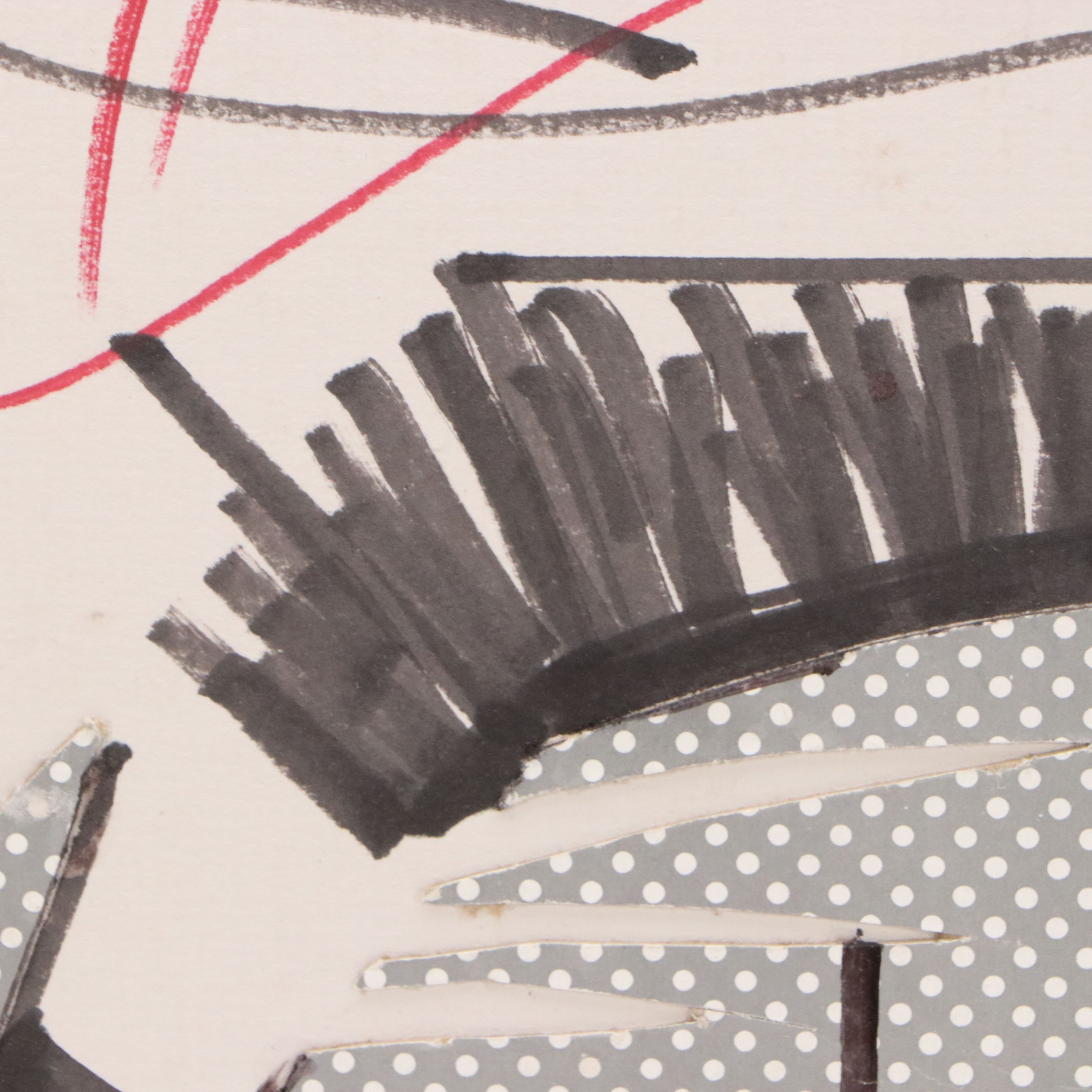 Jabolo Collages of Abstracted Face and Figural Composition, 1989-90