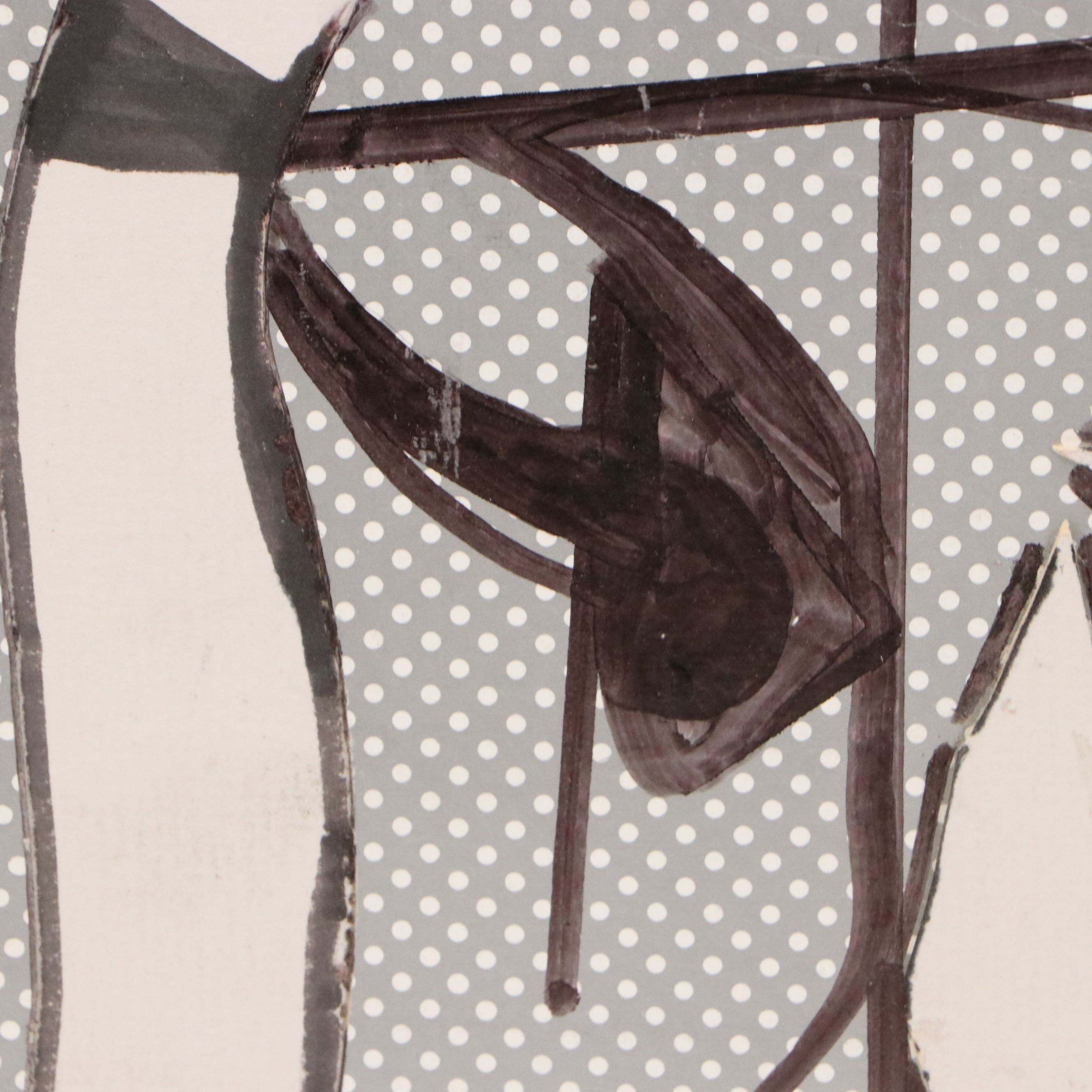 Jabolo Collages of Abstracted Face and Figural Composition, 1989-90