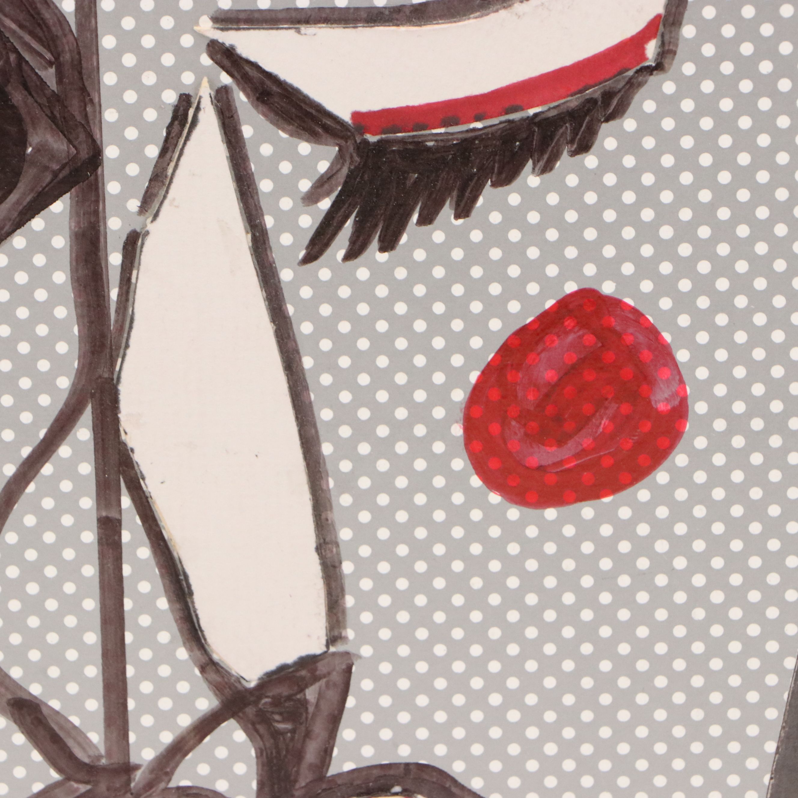 Jabolo Collages of Abstracted Face and Figural Composition, 1989-90