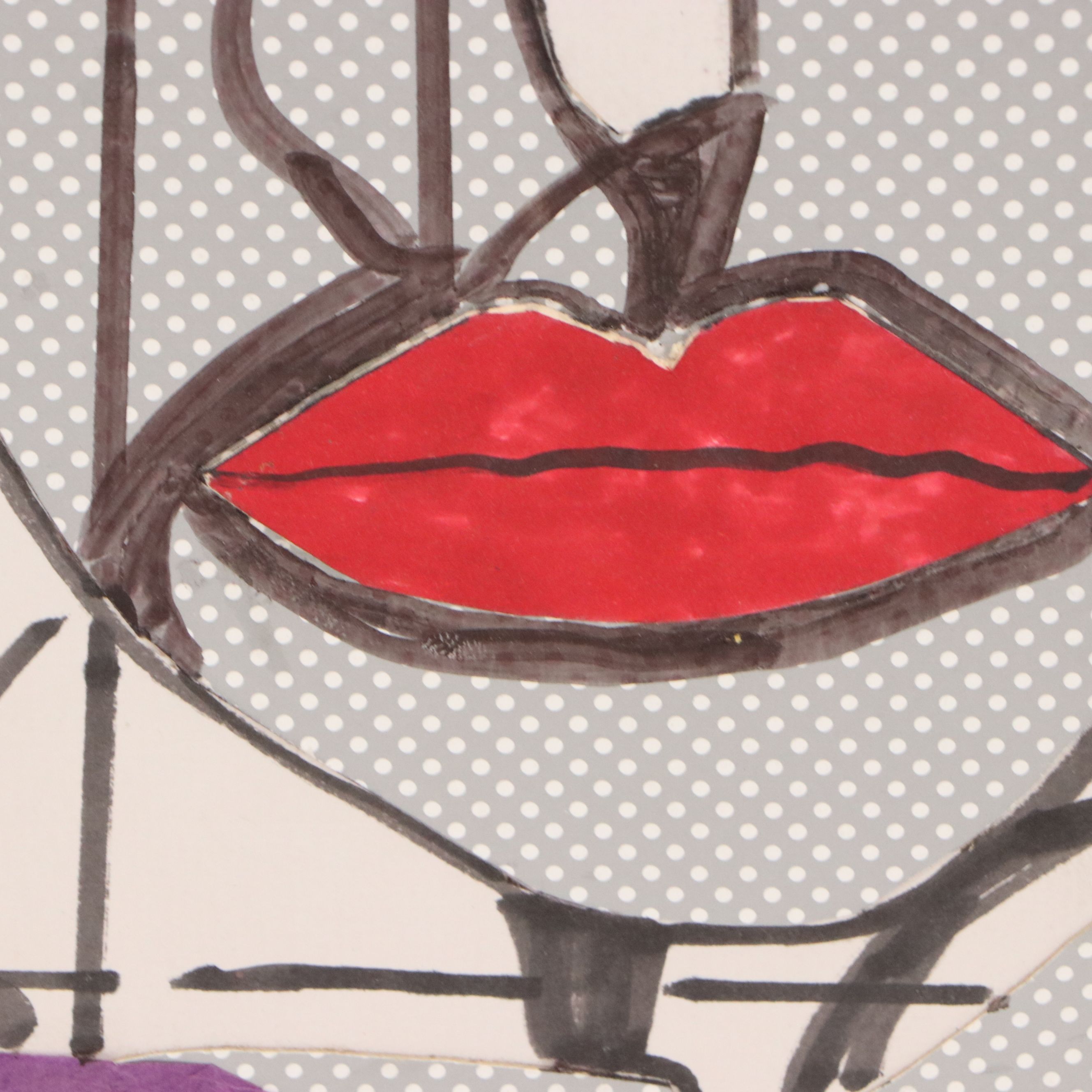 Jabolo Collages of Abstracted Face and Figural Composition, 1989-90