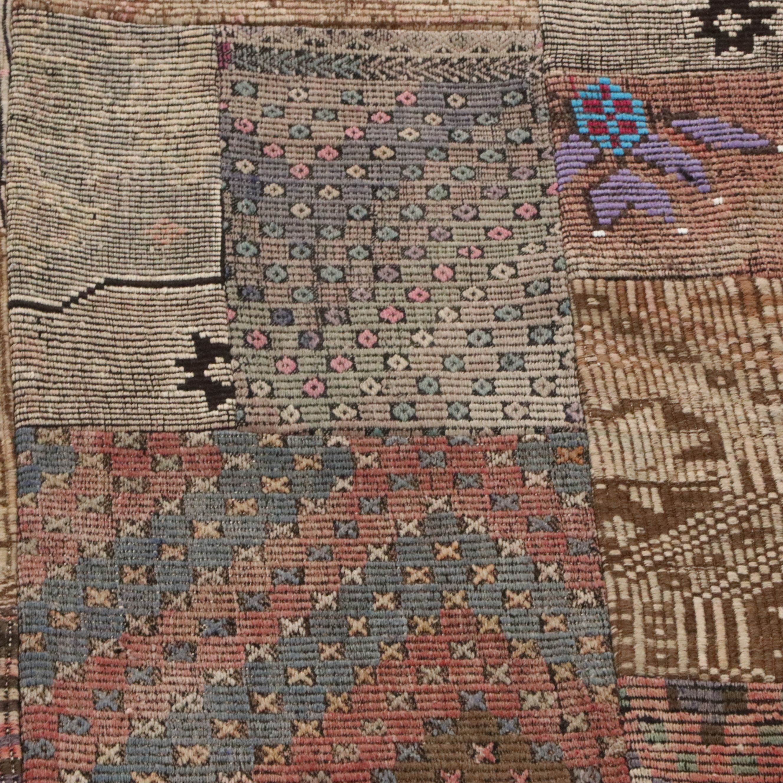 6'8 x 9'10 Handmade Turkish Patchwork Area Rug