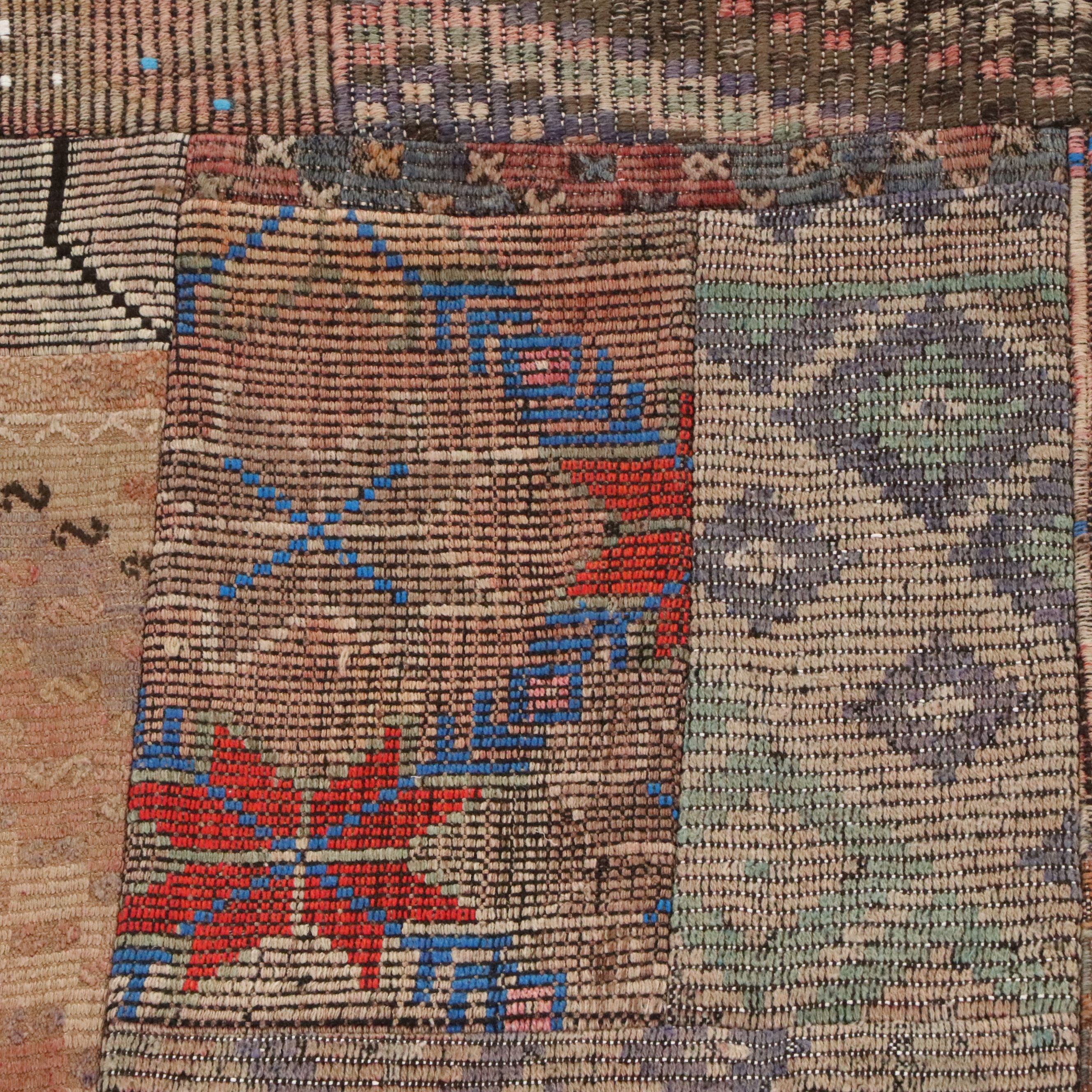 6'8 x 9'10 Handmade Turkish Patchwork Area Rug