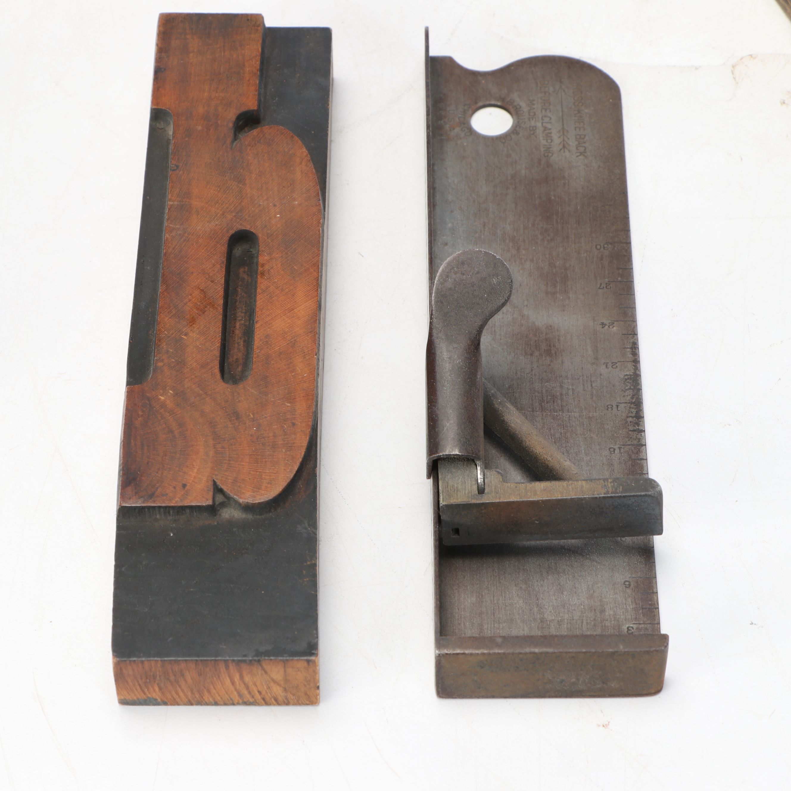 Printer's Letter Trays with Assorted Stamps