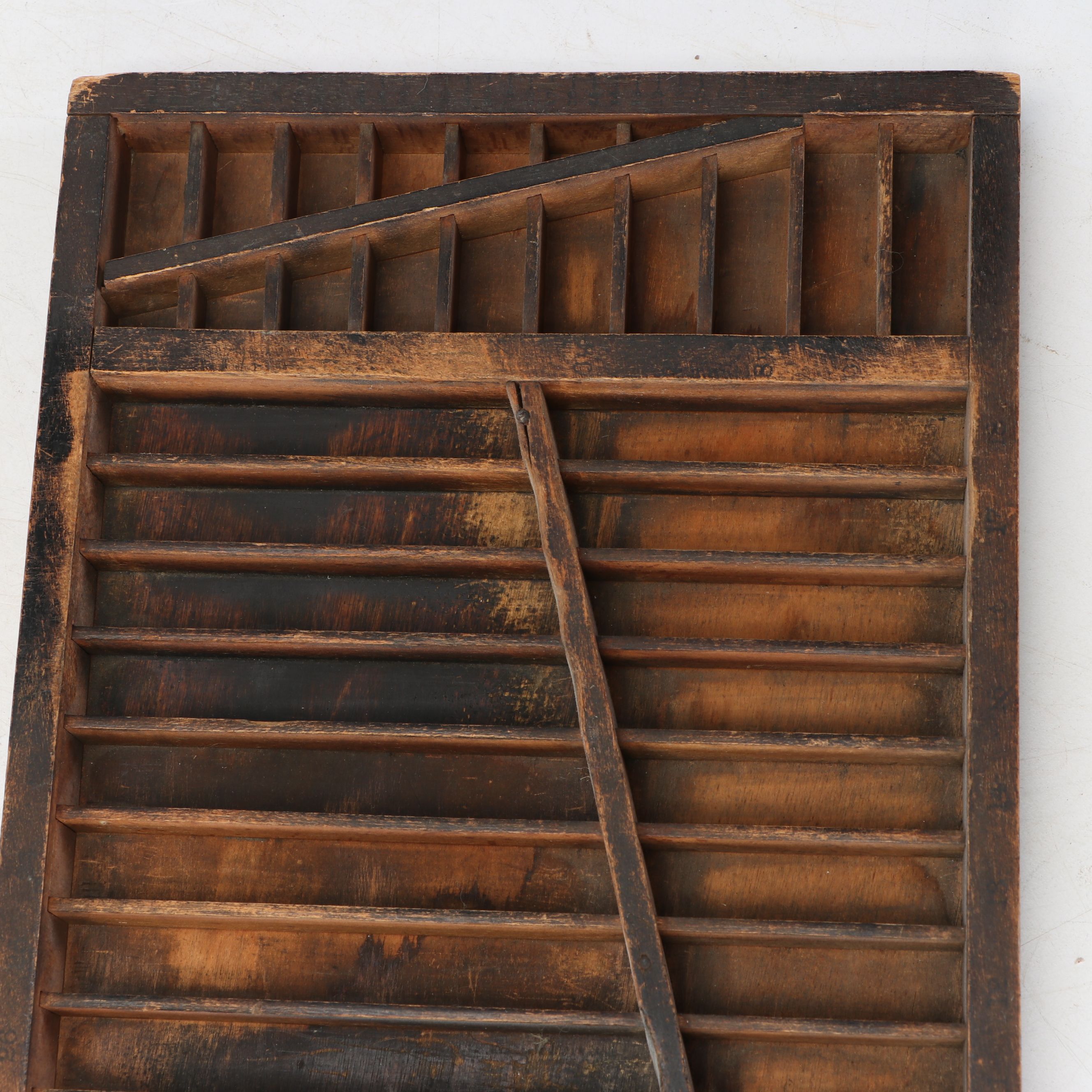 Printer's Letter Trays with Assorted Stamps