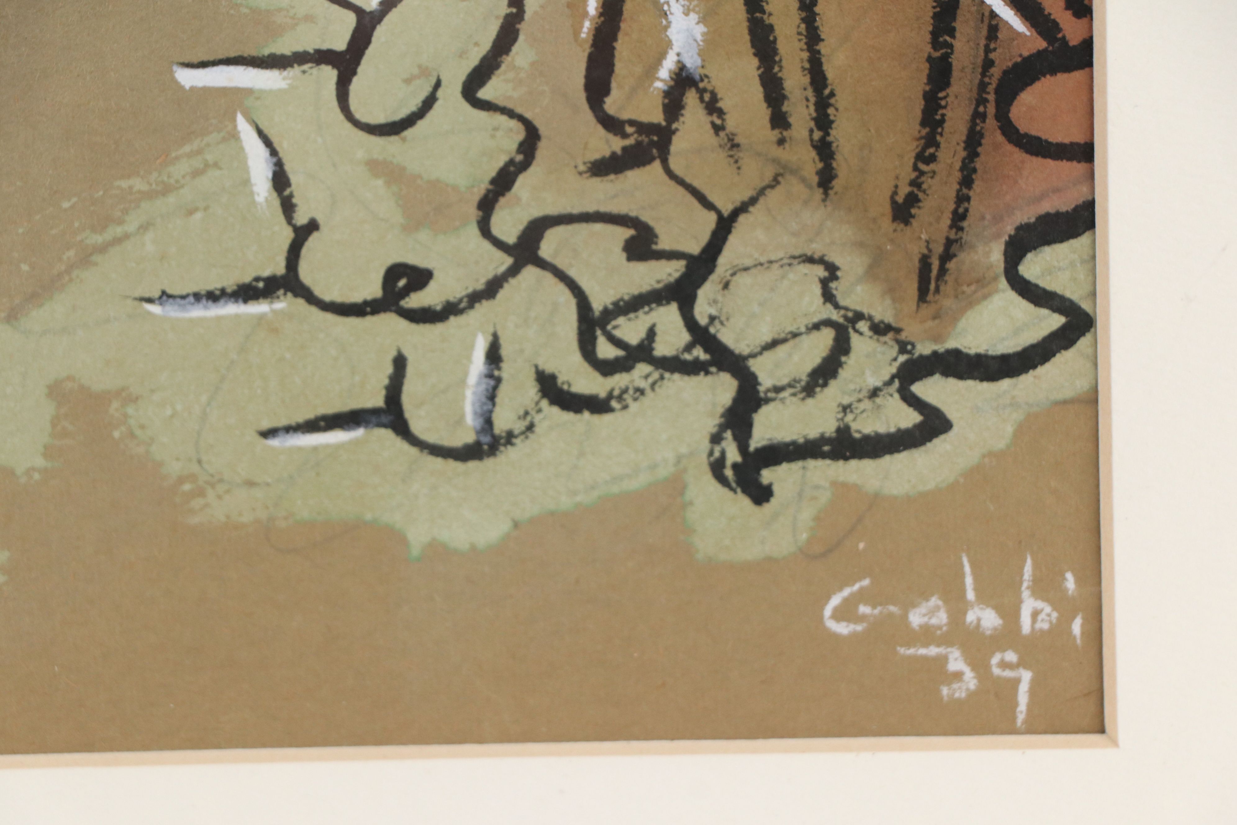 Gabbi Art Deco Gouache Painting, 1939