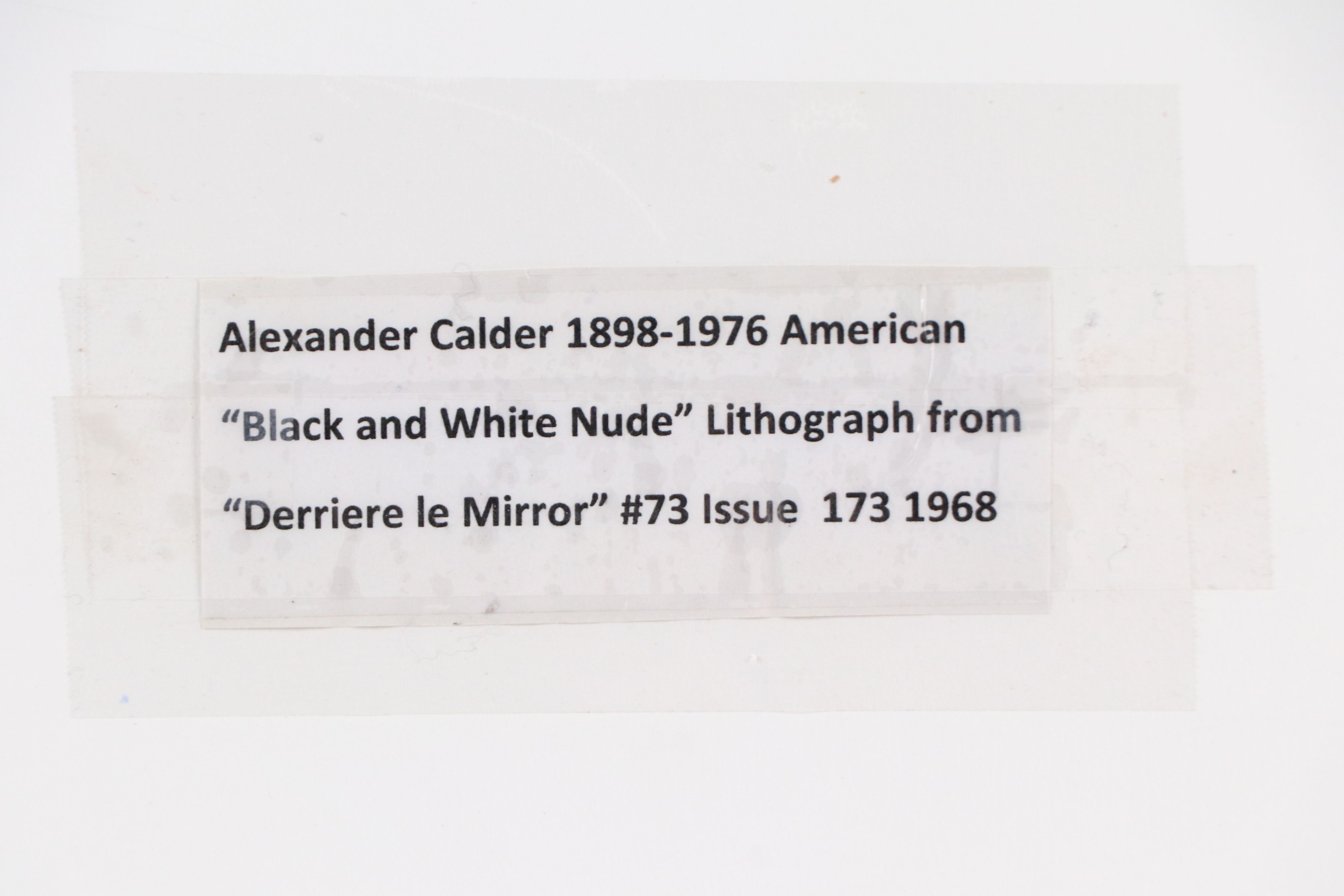Alexander Calder Lithograph from "Derrière le Miroir" No. 173, 1968