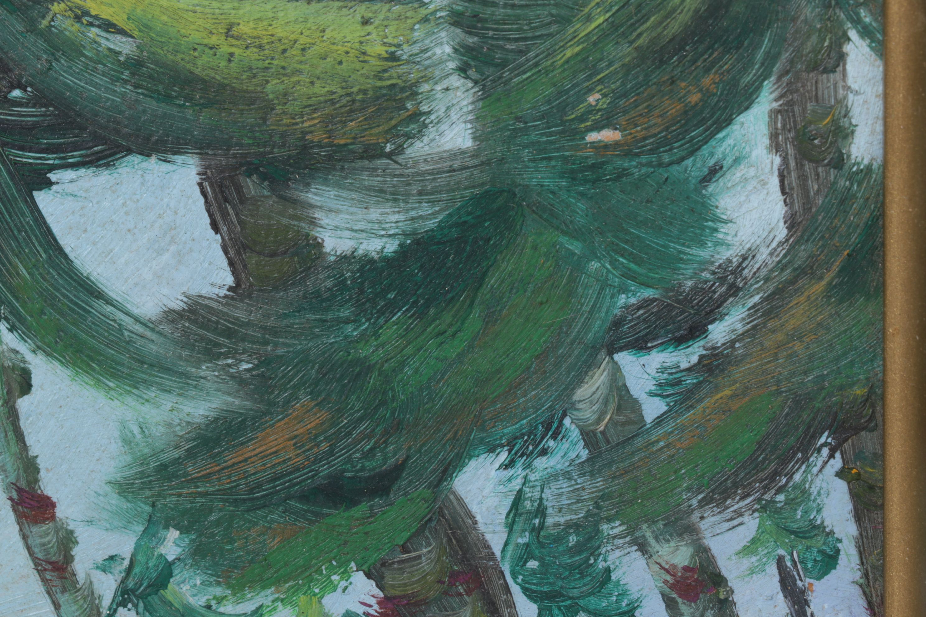 Annie Newhouse Coastal Landscape Acrylic Painting, Late 20th Century