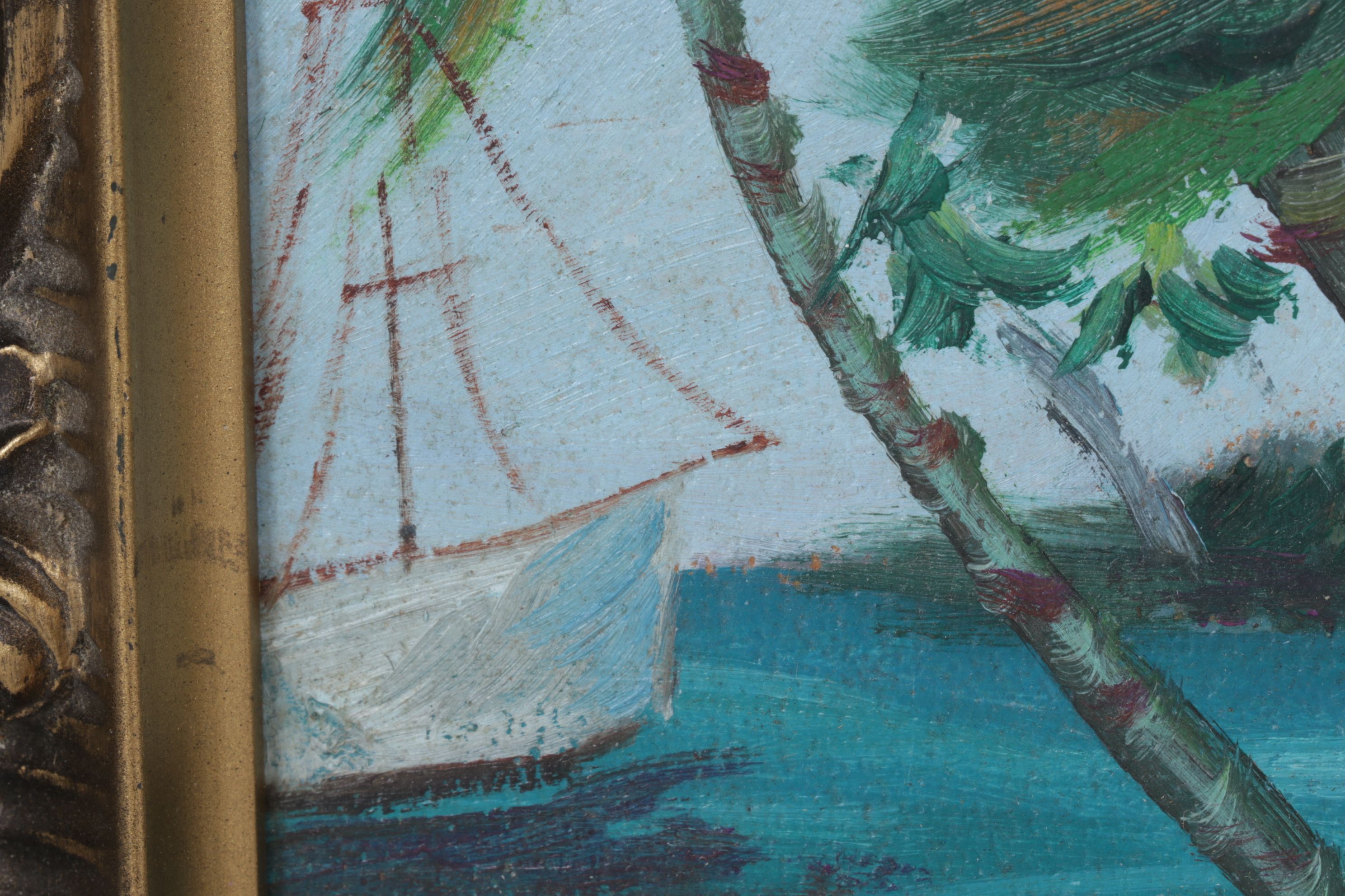 Annie Newhouse Coastal Landscape Acrylic Painting, Late 20th Century