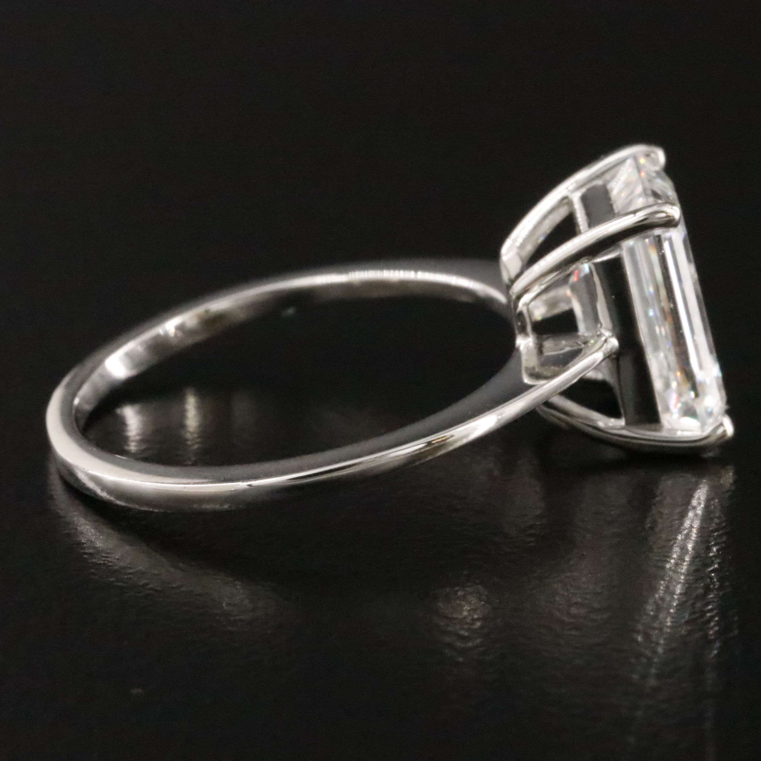 Platinum 3.10 CT Lab Grown Diamond Ring with IGI Report
