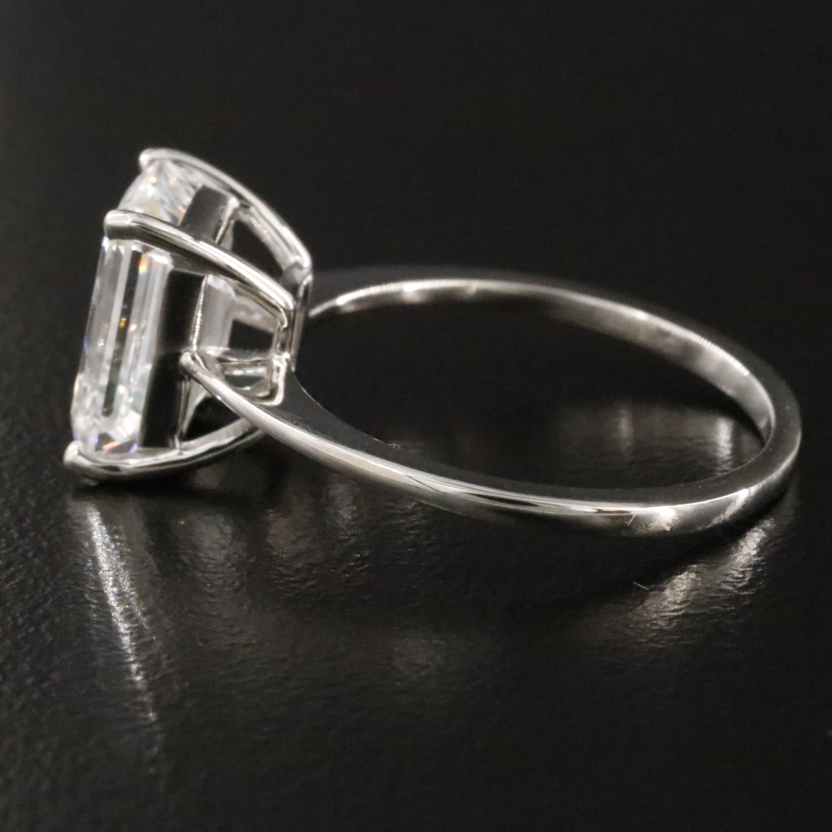 Platinum 3.10 CT Lab Grown Diamond Ring with IGI Report