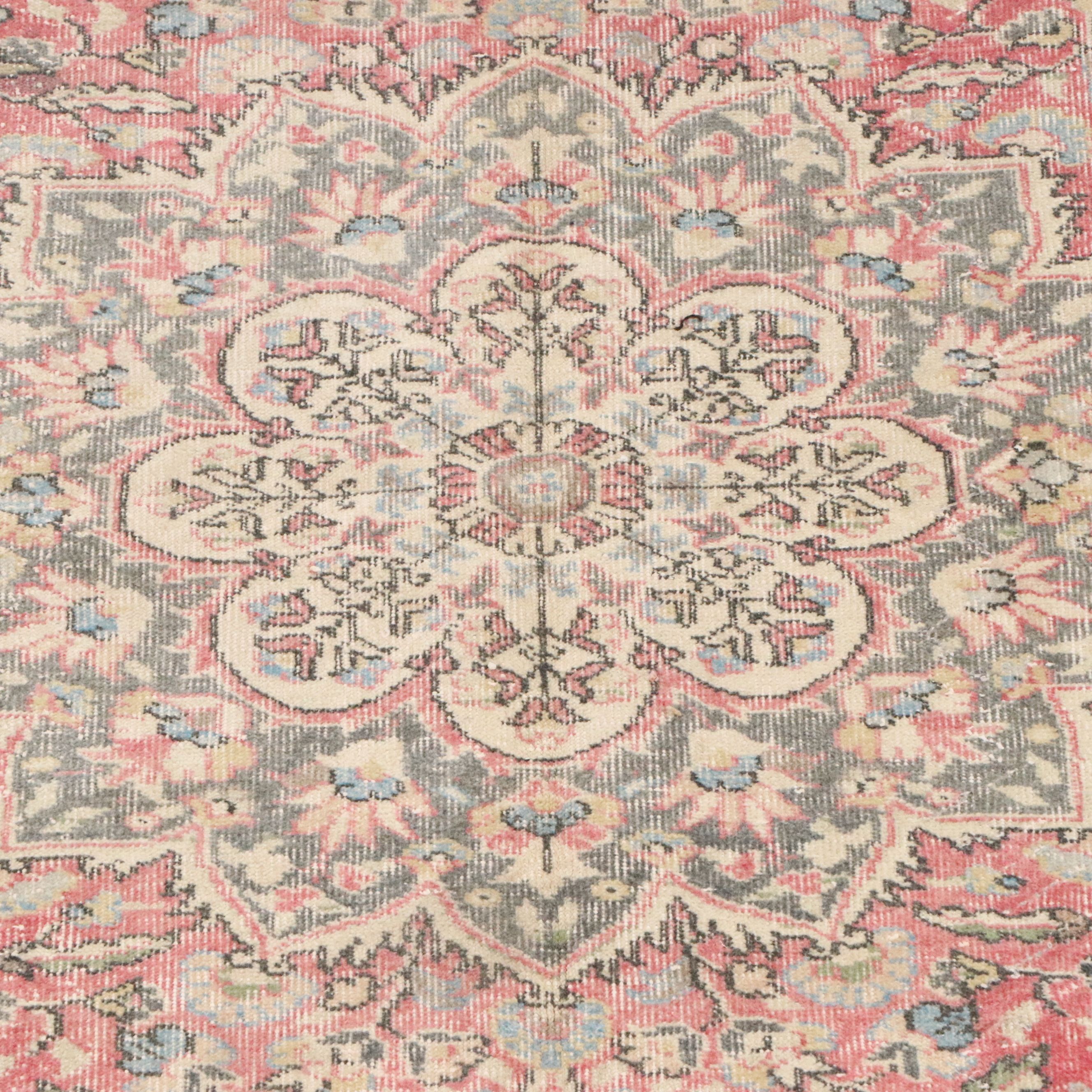 6'8 x 9'10 Hand-Knotted Turkish Oushak Area Rug