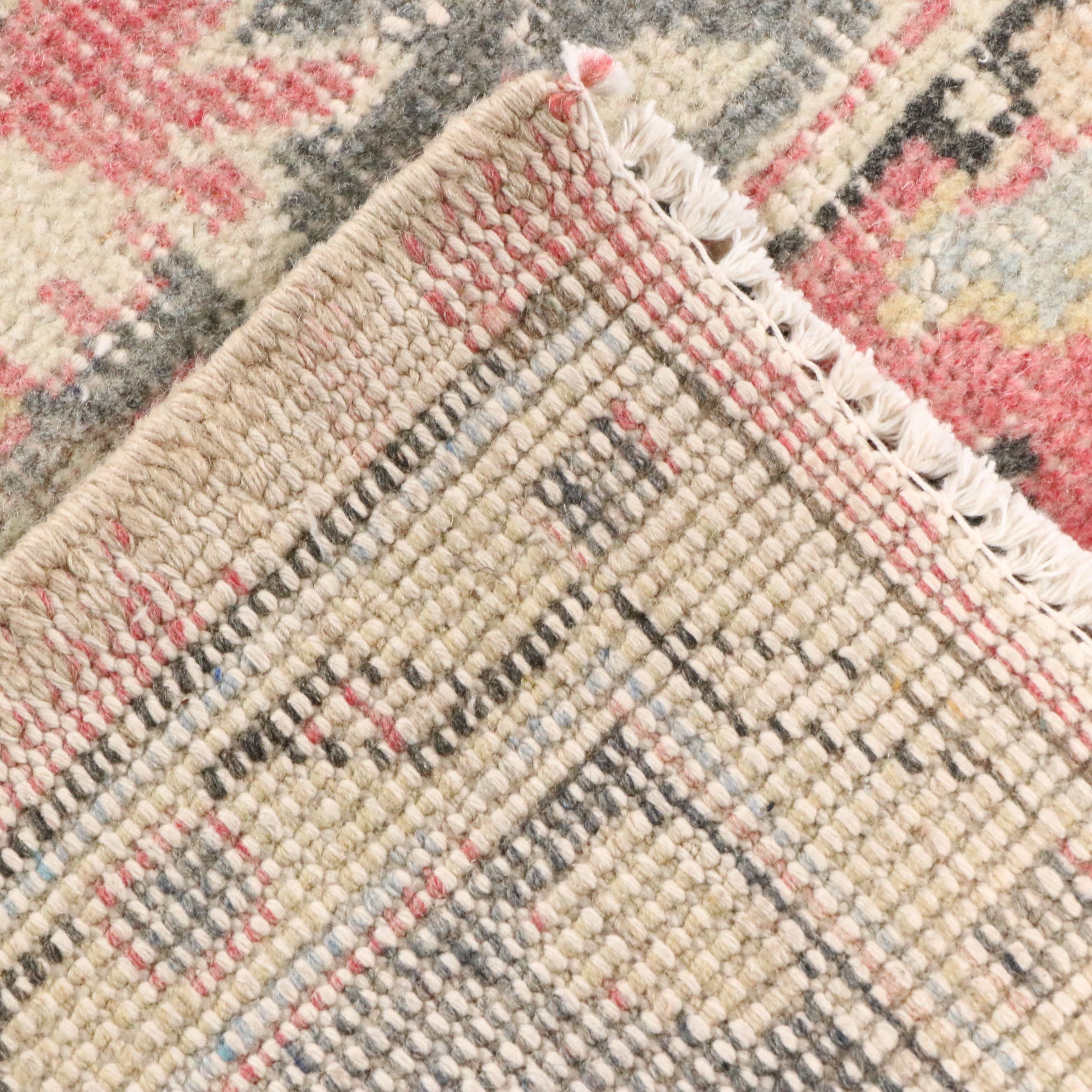 6'8 x 9'10 Hand-Knotted Turkish Oushak Area Rug