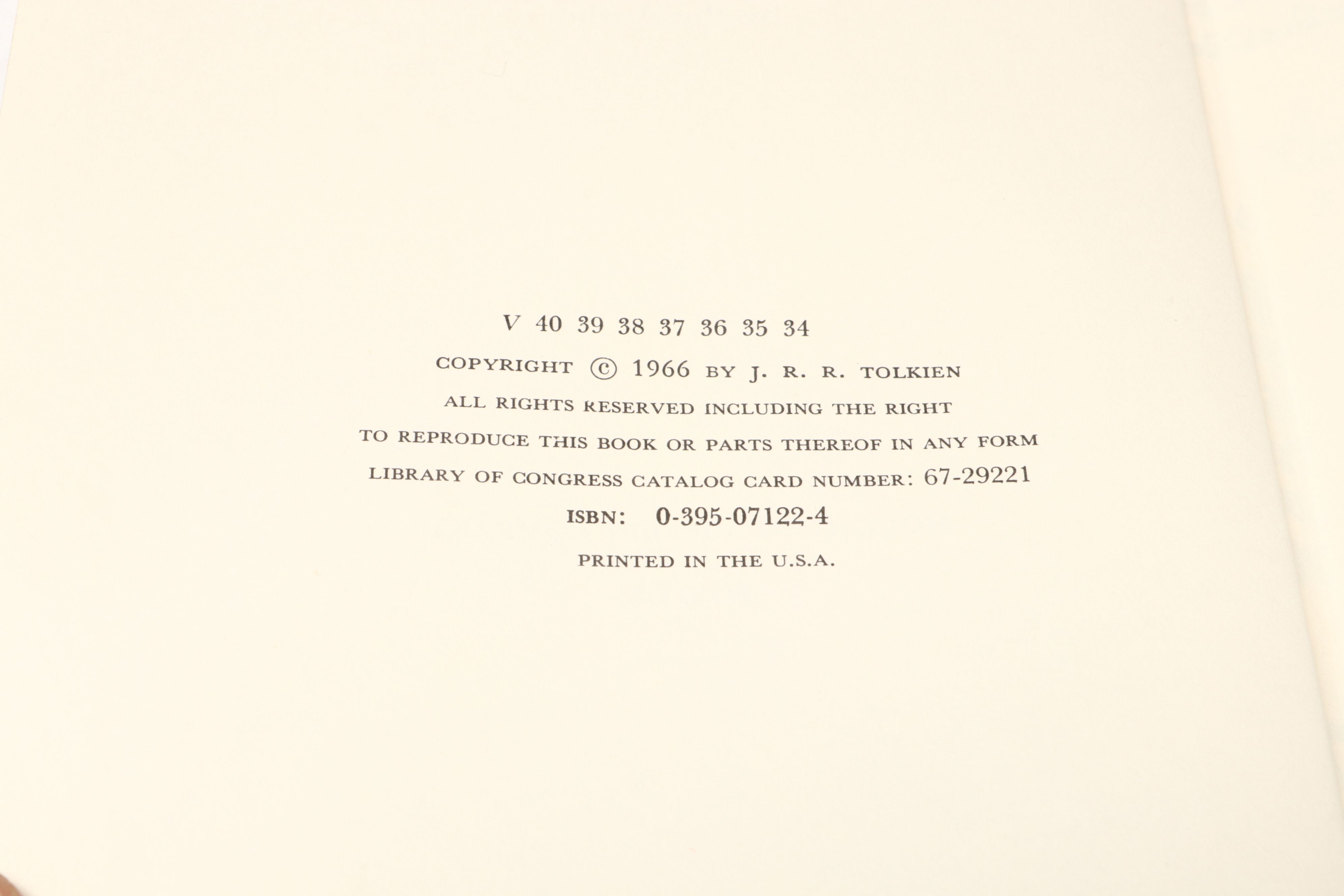 "The Hobbit; or, There and Back Again" by J. R. R. Tolkien, 1977