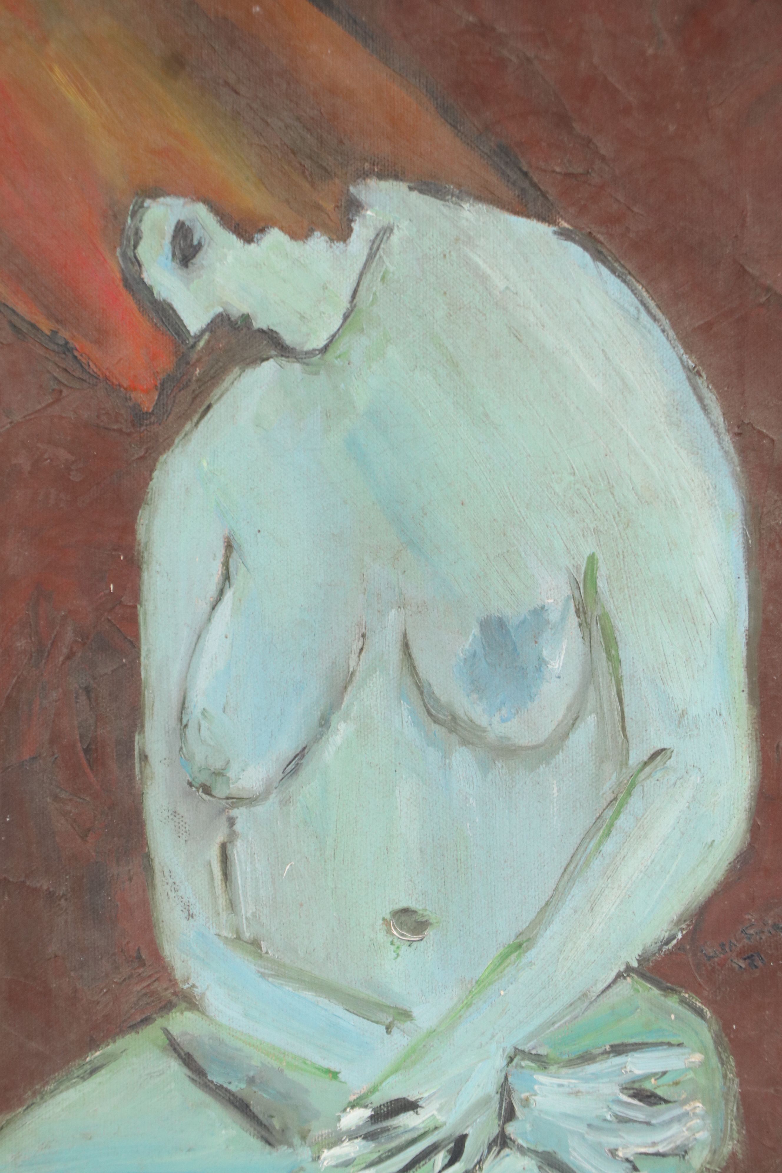 Lisa Friedman Figurative Oil Painting, 1971