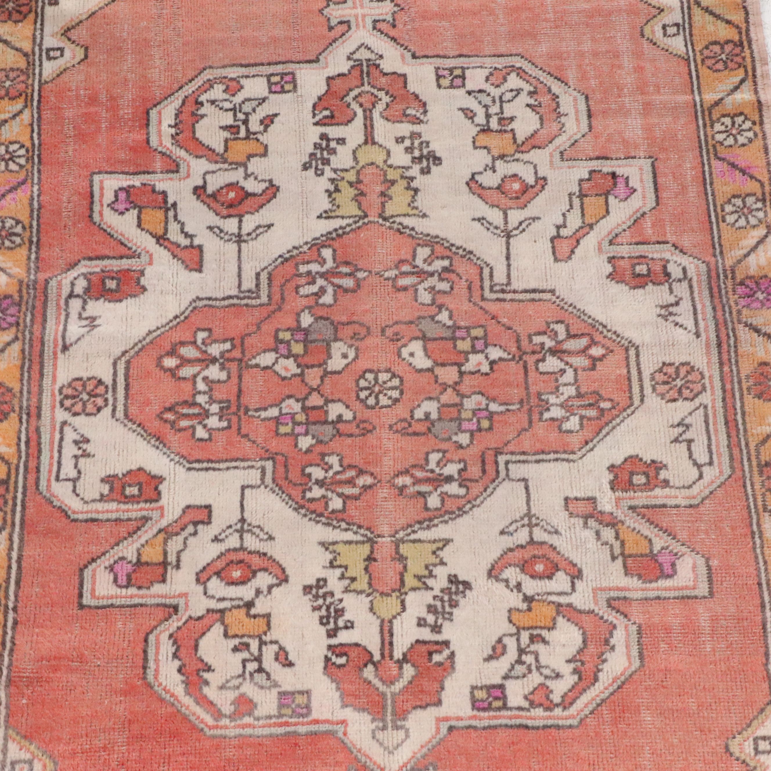 4'1 x 8'3 Hand-Knotted Turkish Oushak Area Rug