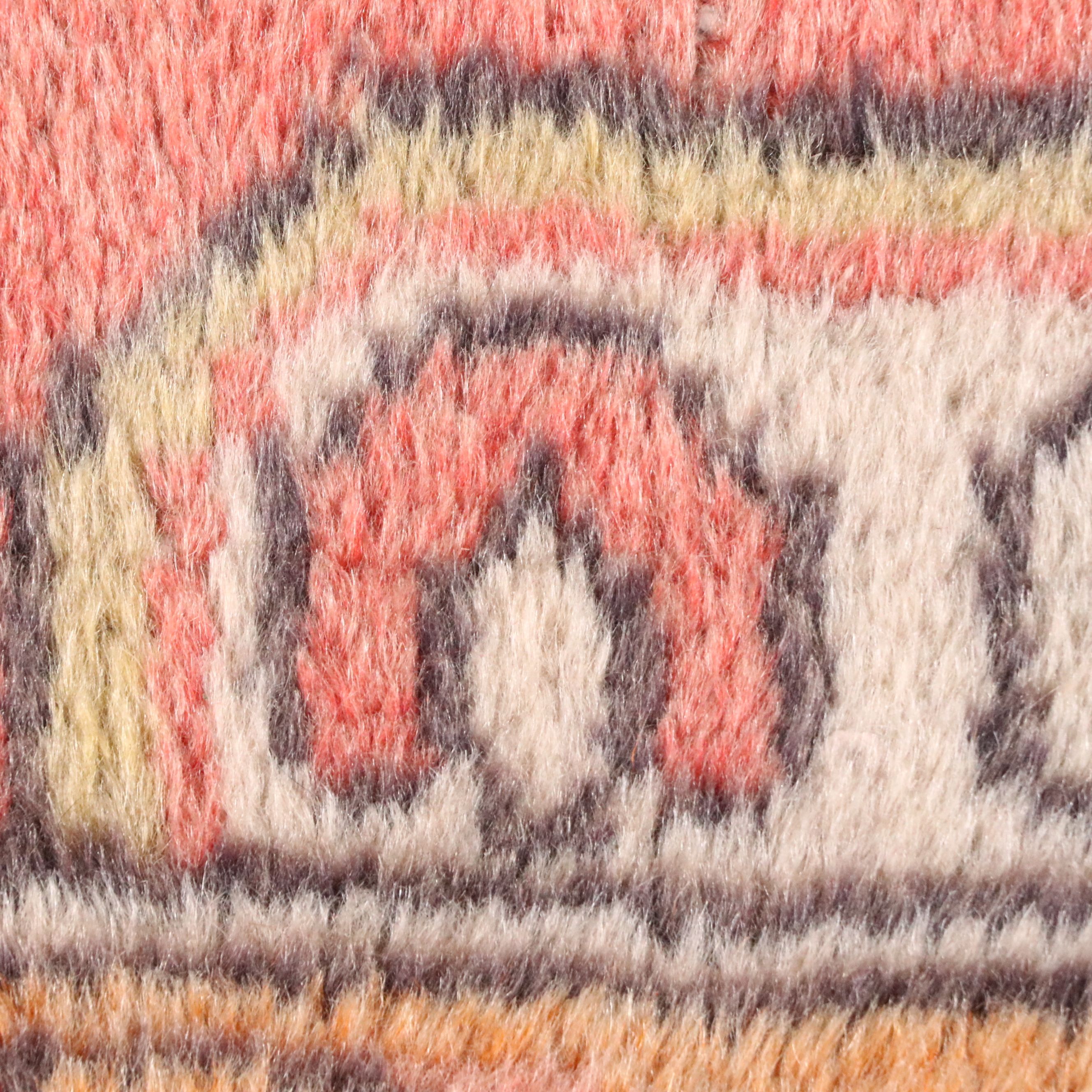 4'1 x 8'3 Hand-Knotted Turkish Oushak Area Rug