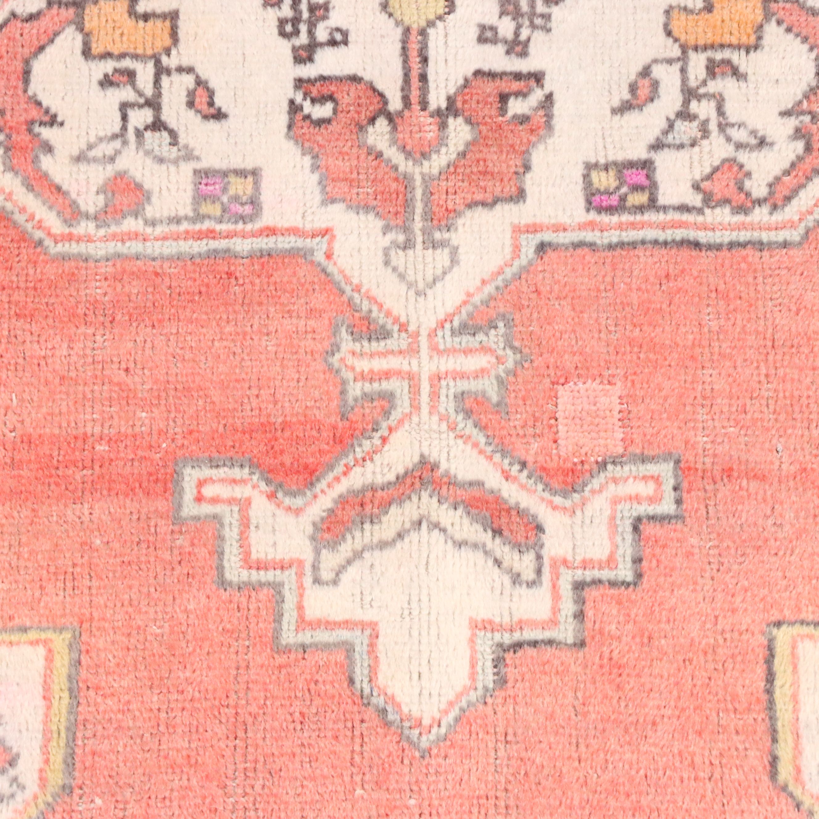 4'1 x 8'3 Hand-Knotted Turkish Oushak Area Rug