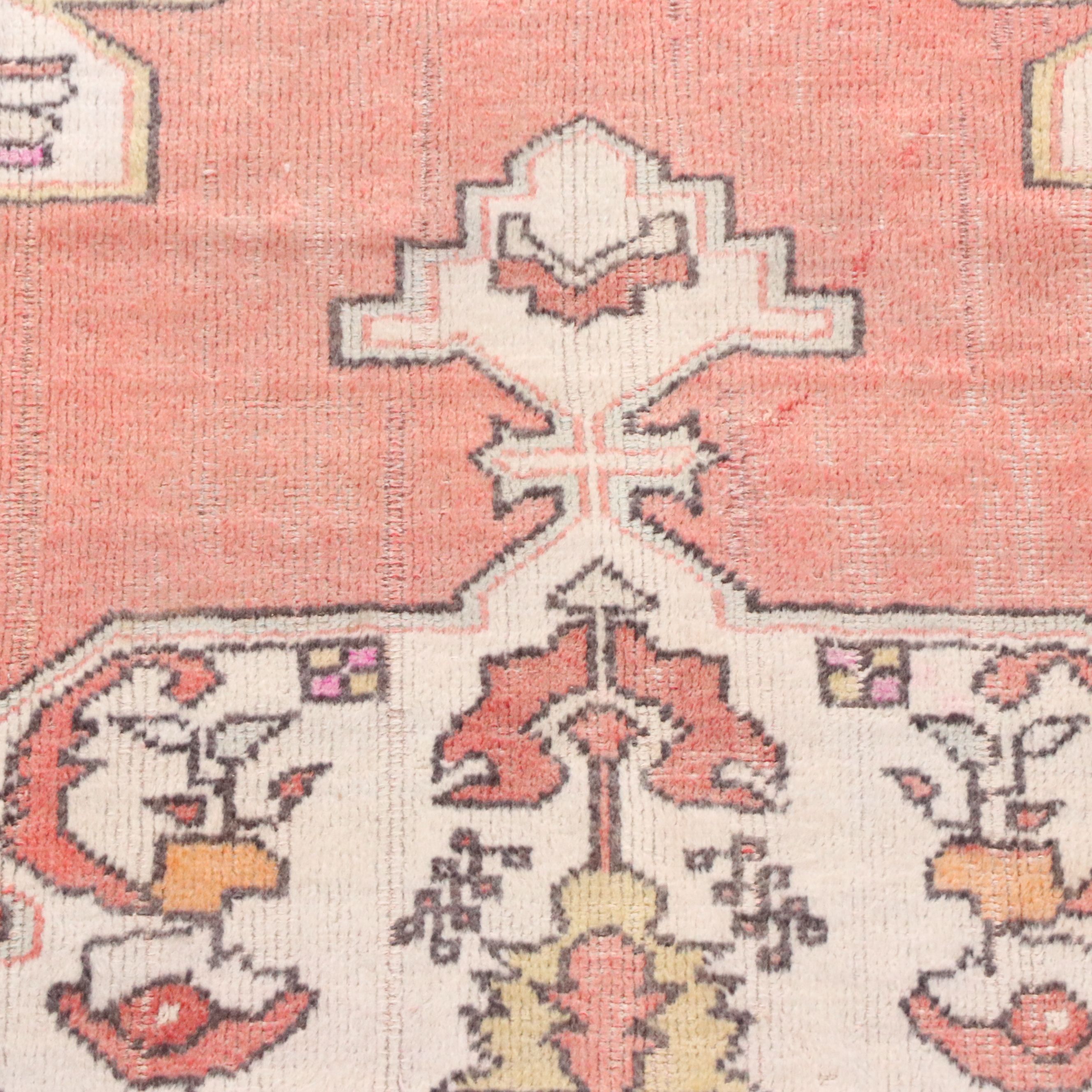 4'1 x 8'3 Hand-Knotted Turkish Oushak Area Rug