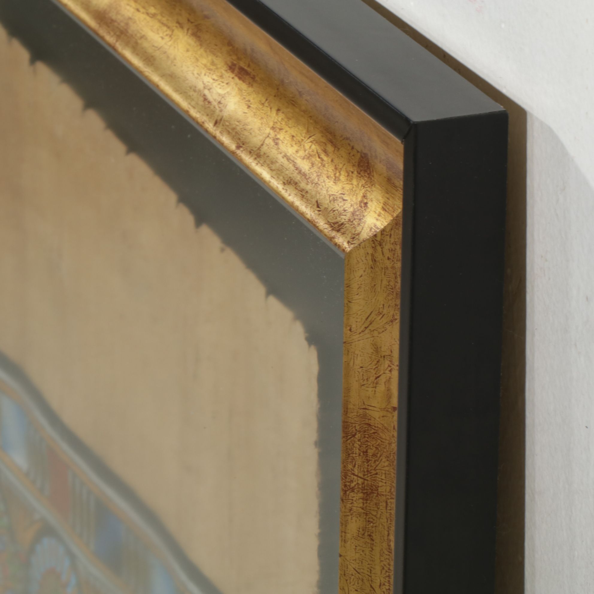 Egyptian Style Souvenir Gouache Hand Painting of King Tutankhamun & Ankhesenamun