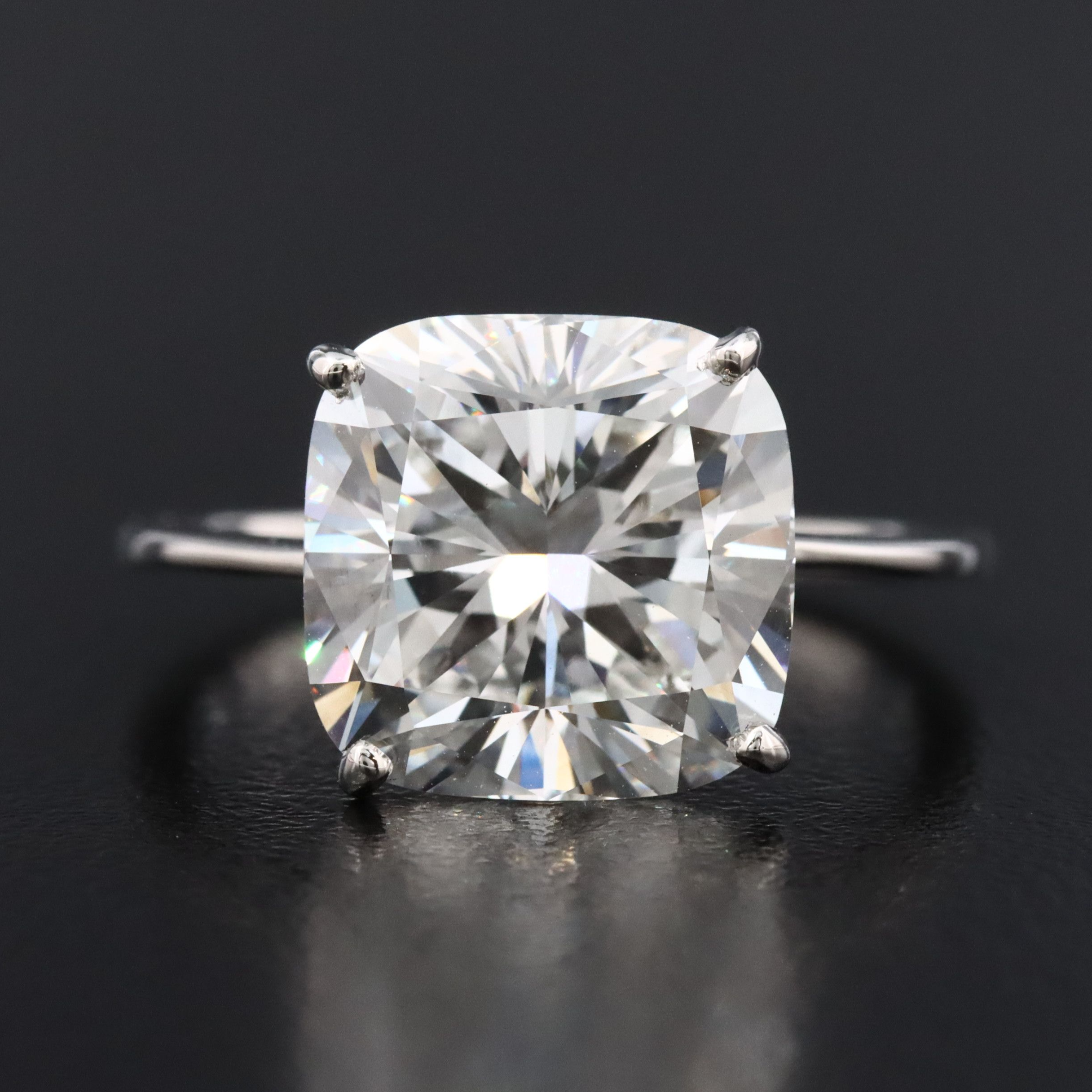 Platinum 5.78 CT Lab Grown Diamond Ring with IGI Report
