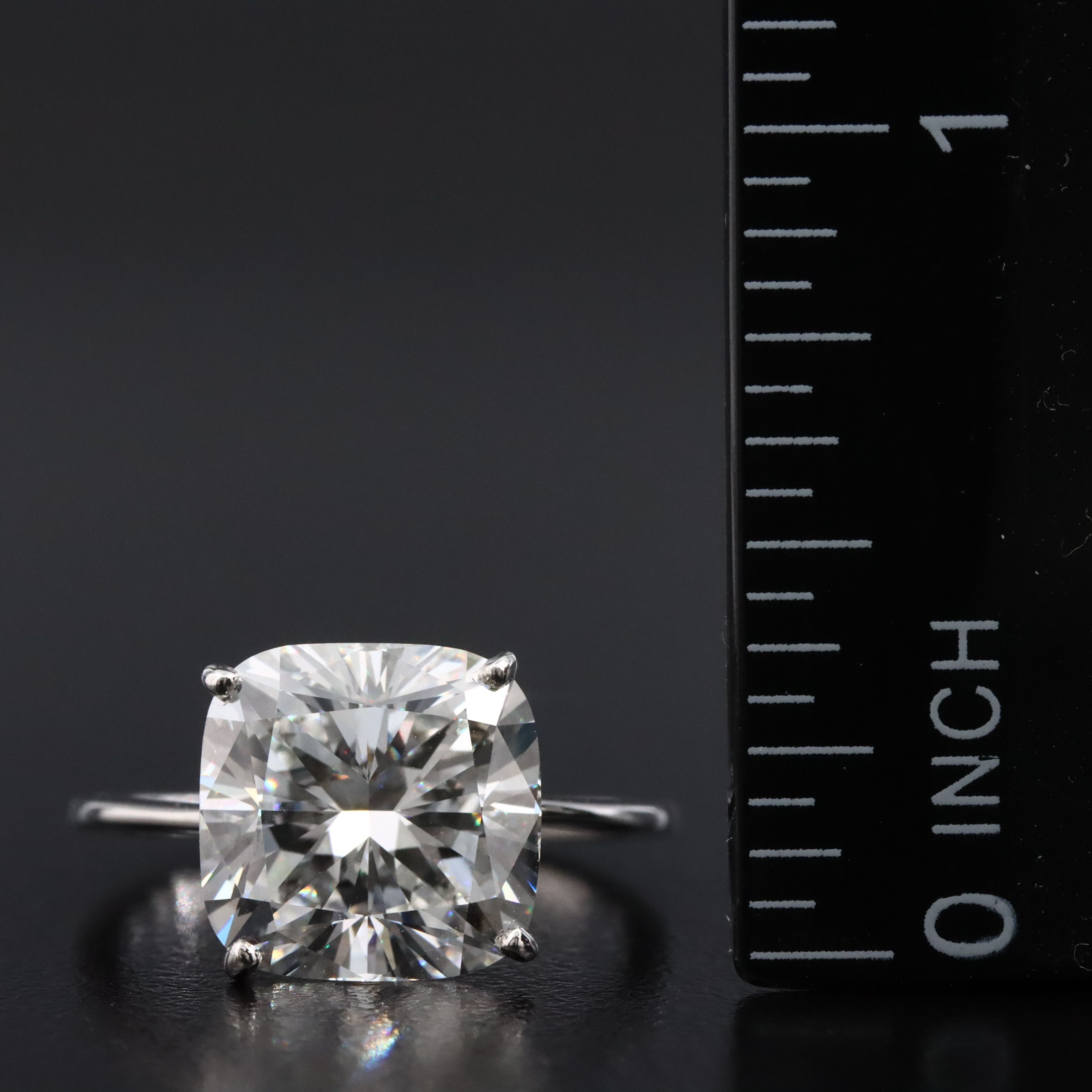 Platinum 5.78 CT Lab Grown Diamond Ring with IGI Report