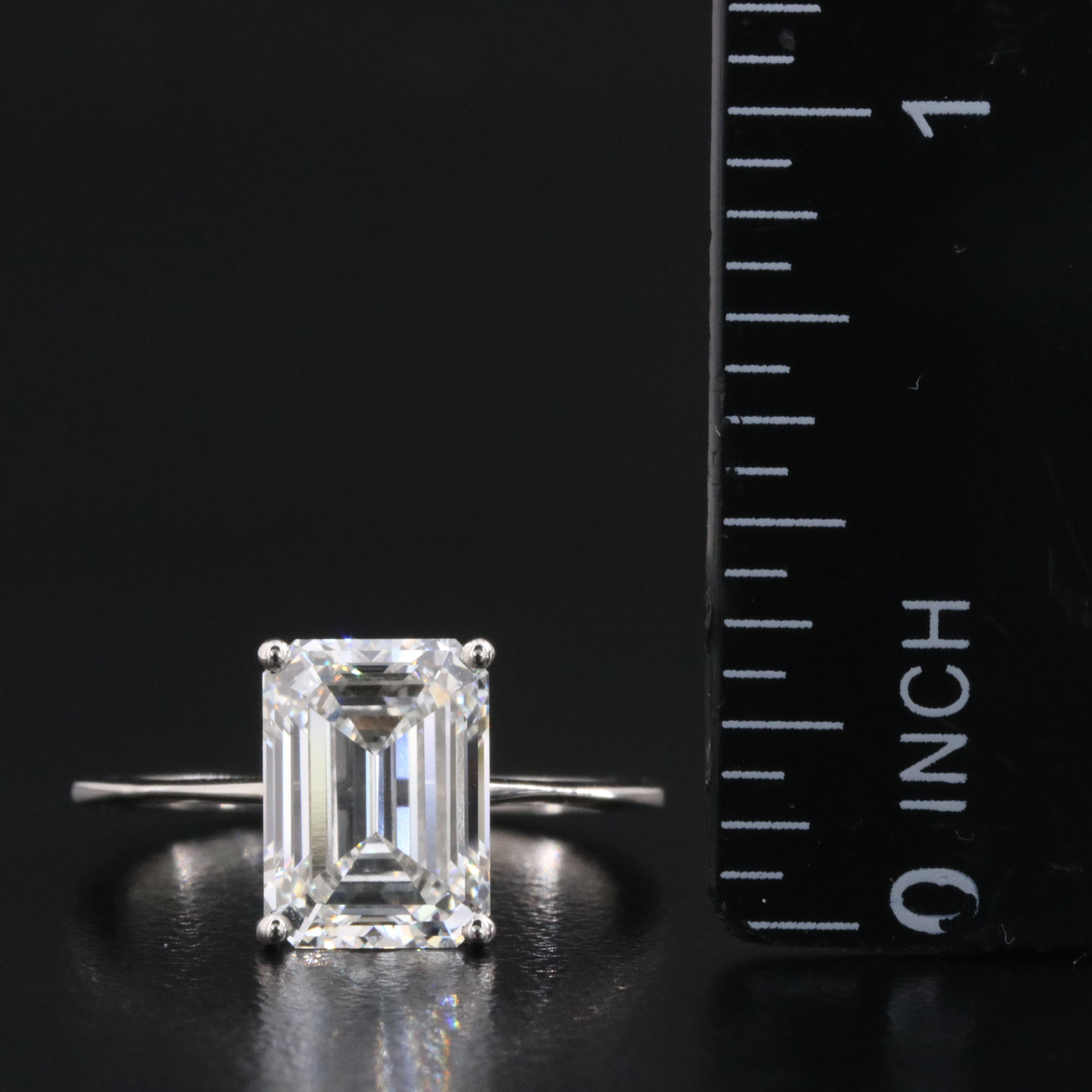 Platinum 3.09 CT Lab Grown Diamond Ring with IGI Report