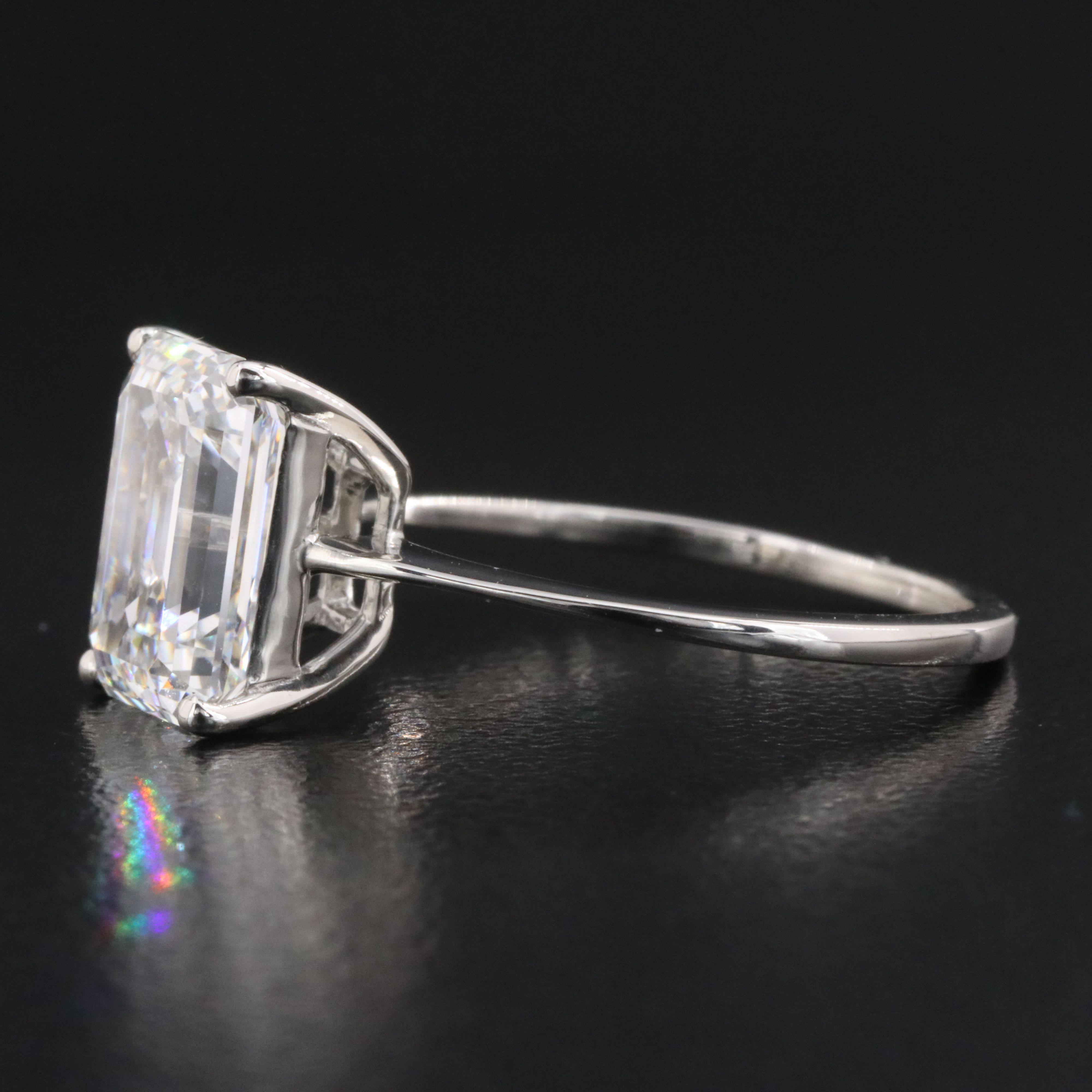 Platinum 3.09 CT Lab Grown Diamond Ring with IGI Report