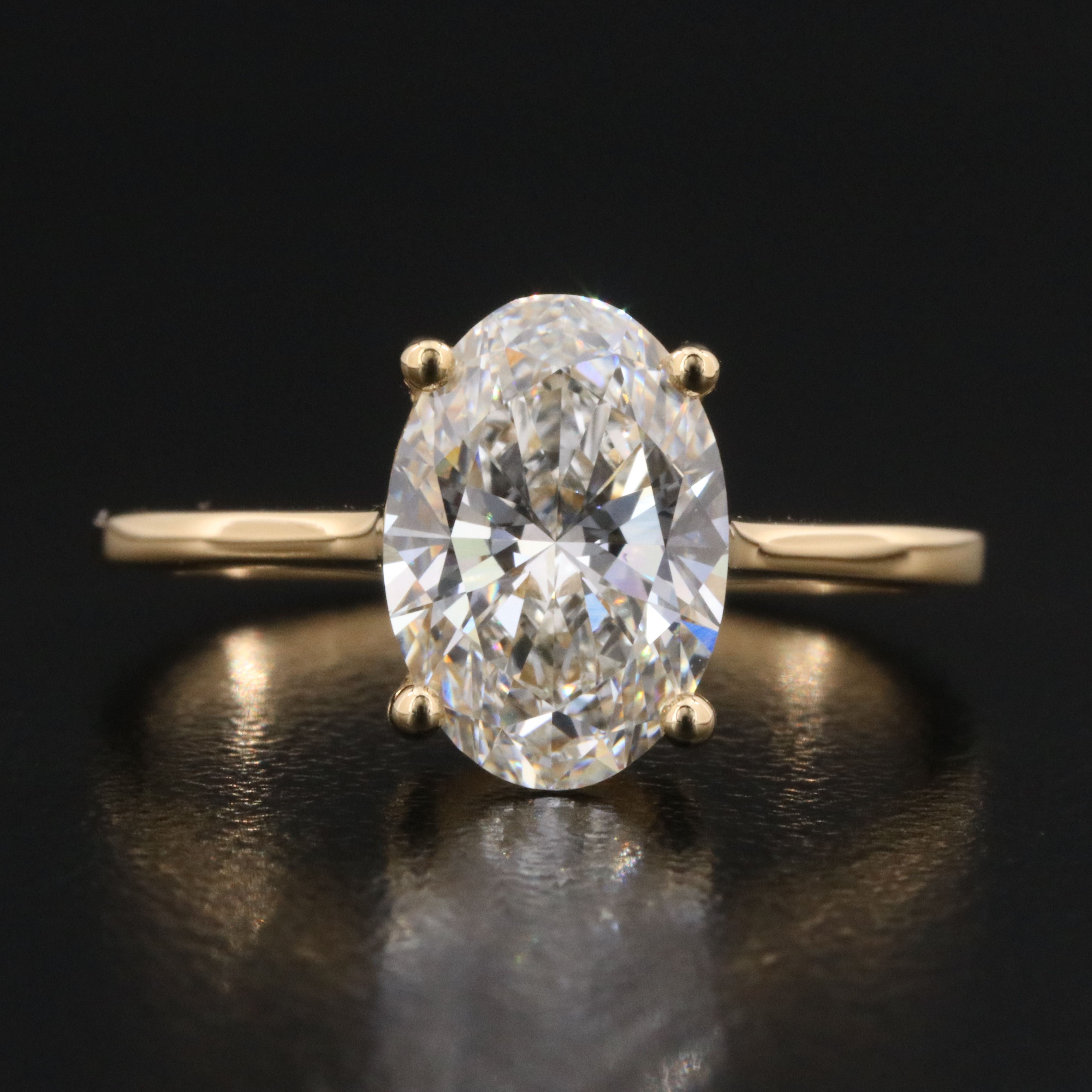 18K 2.05 CT Lab Grown Diamond Ring with IGI Report