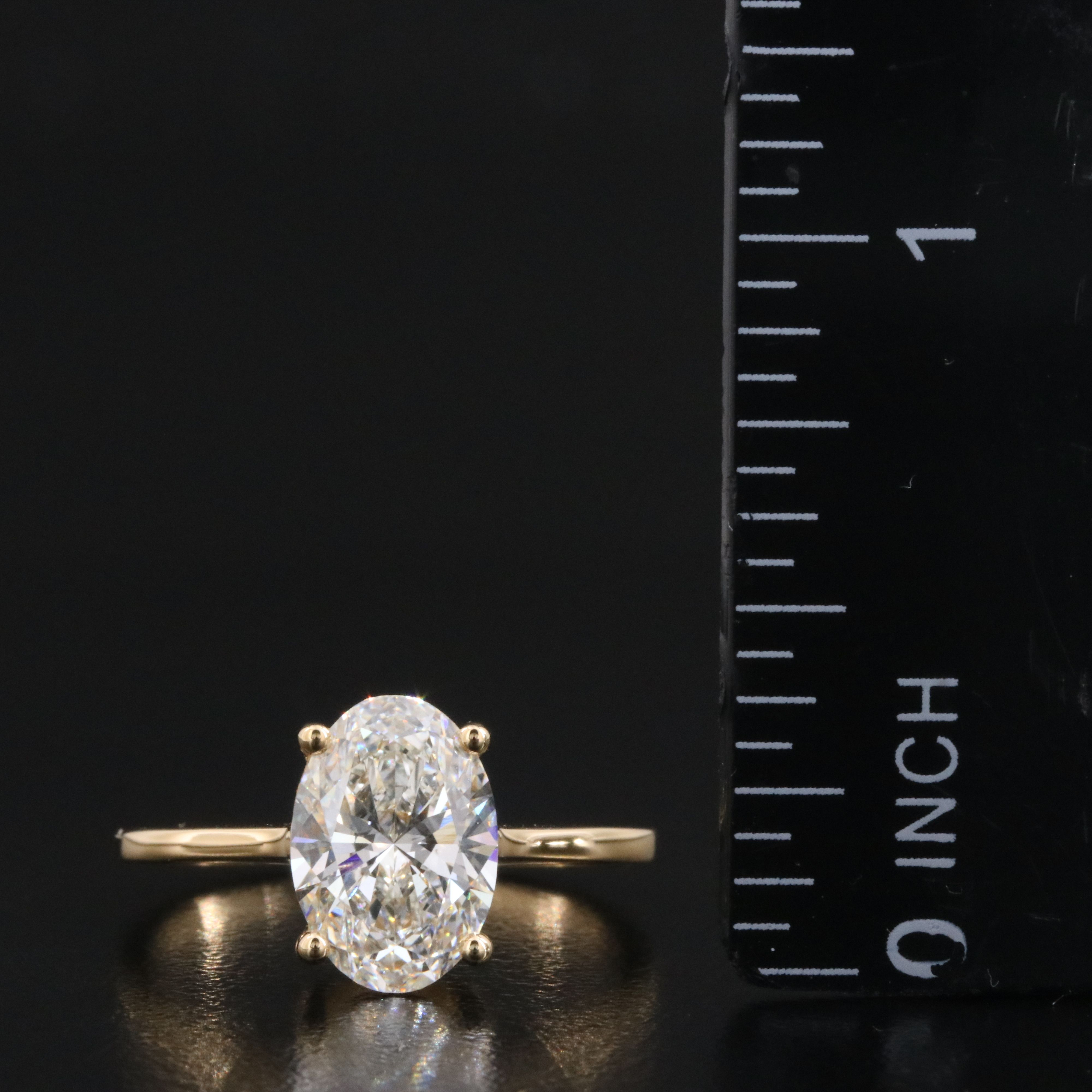 18K 2.05 CT Lab Grown Diamond Ring with IGI Report