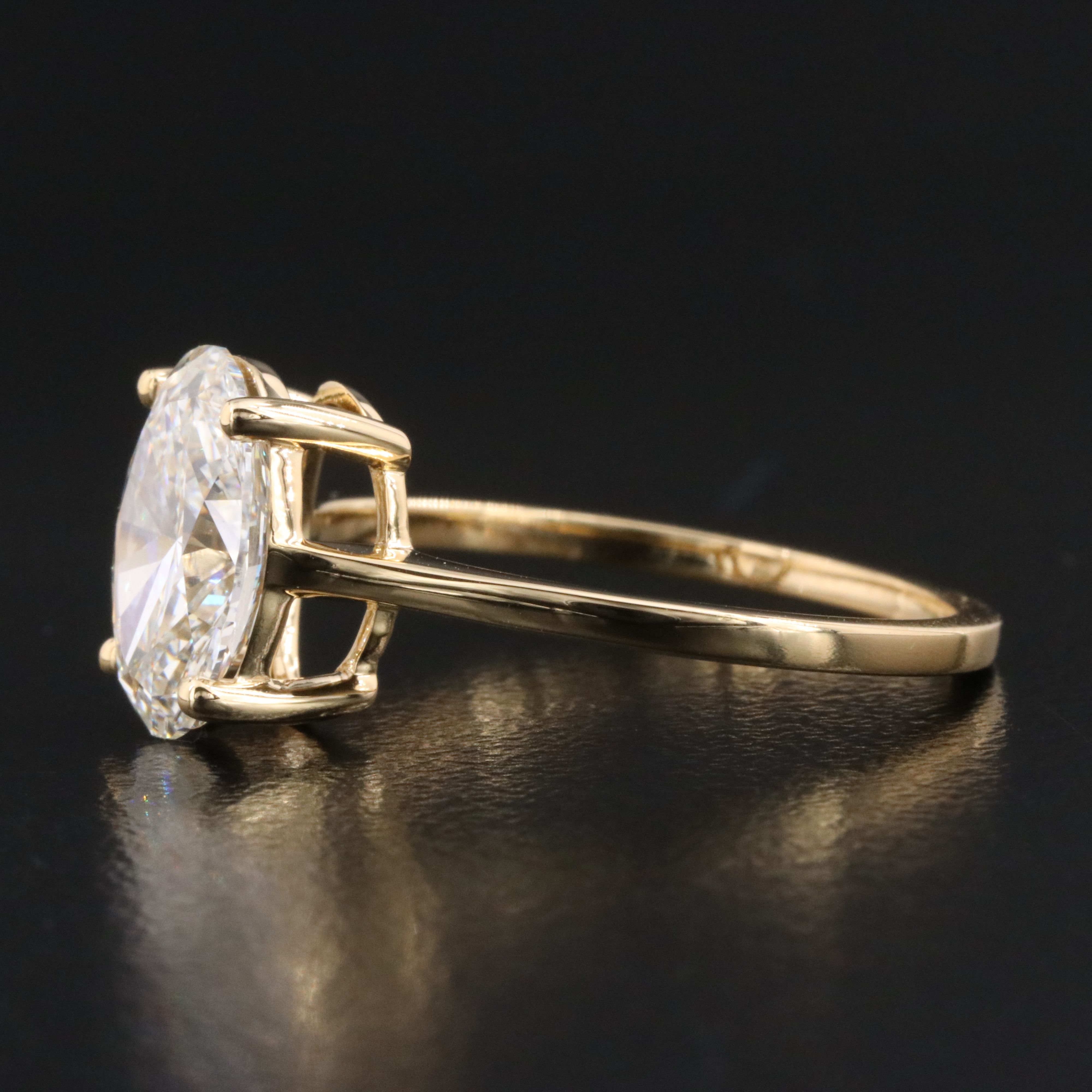 18K 2.05 CT Lab Grown Diamond Ring with IGI Report