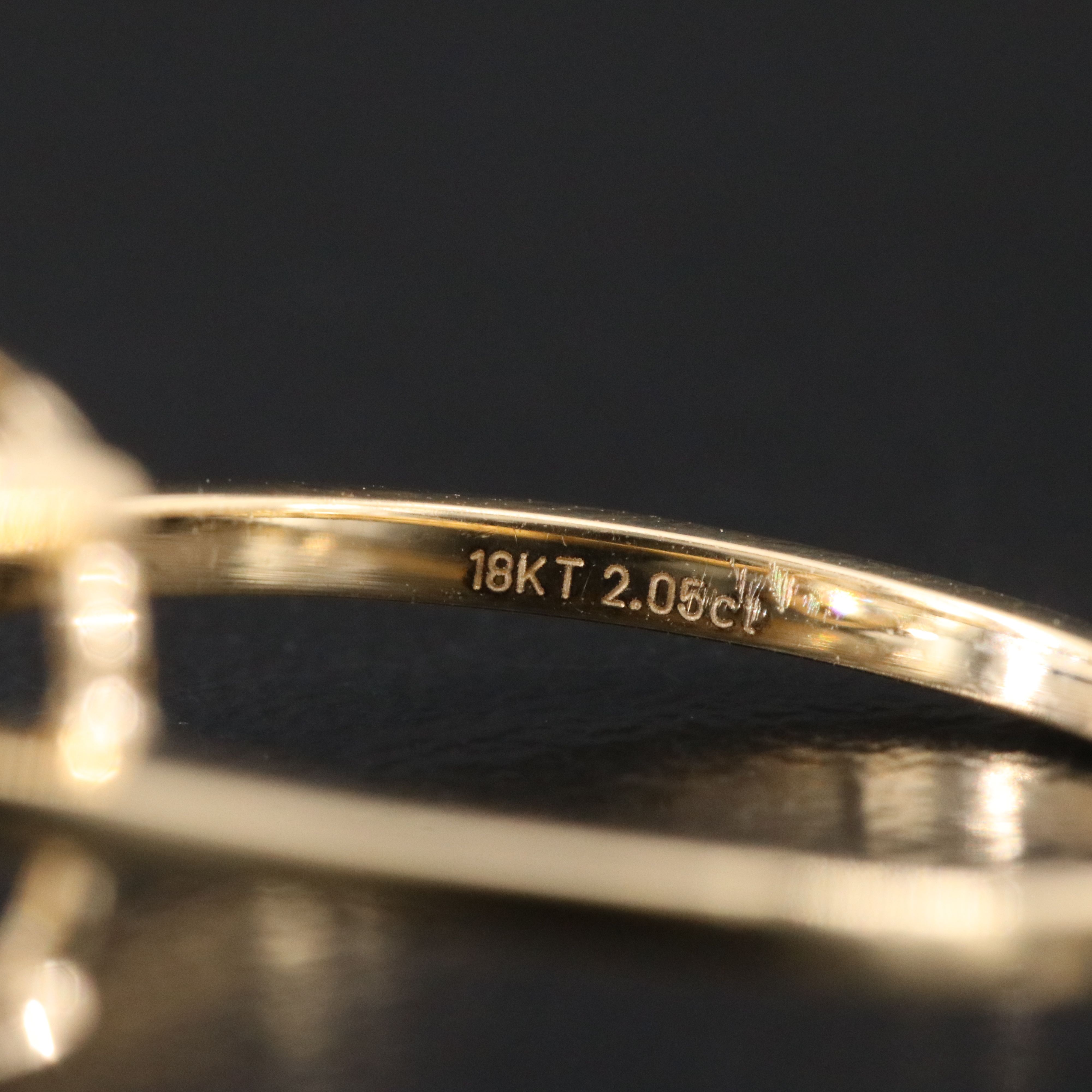 18K 2.05 CT Lab Grown Diamond Ring with IGI Report