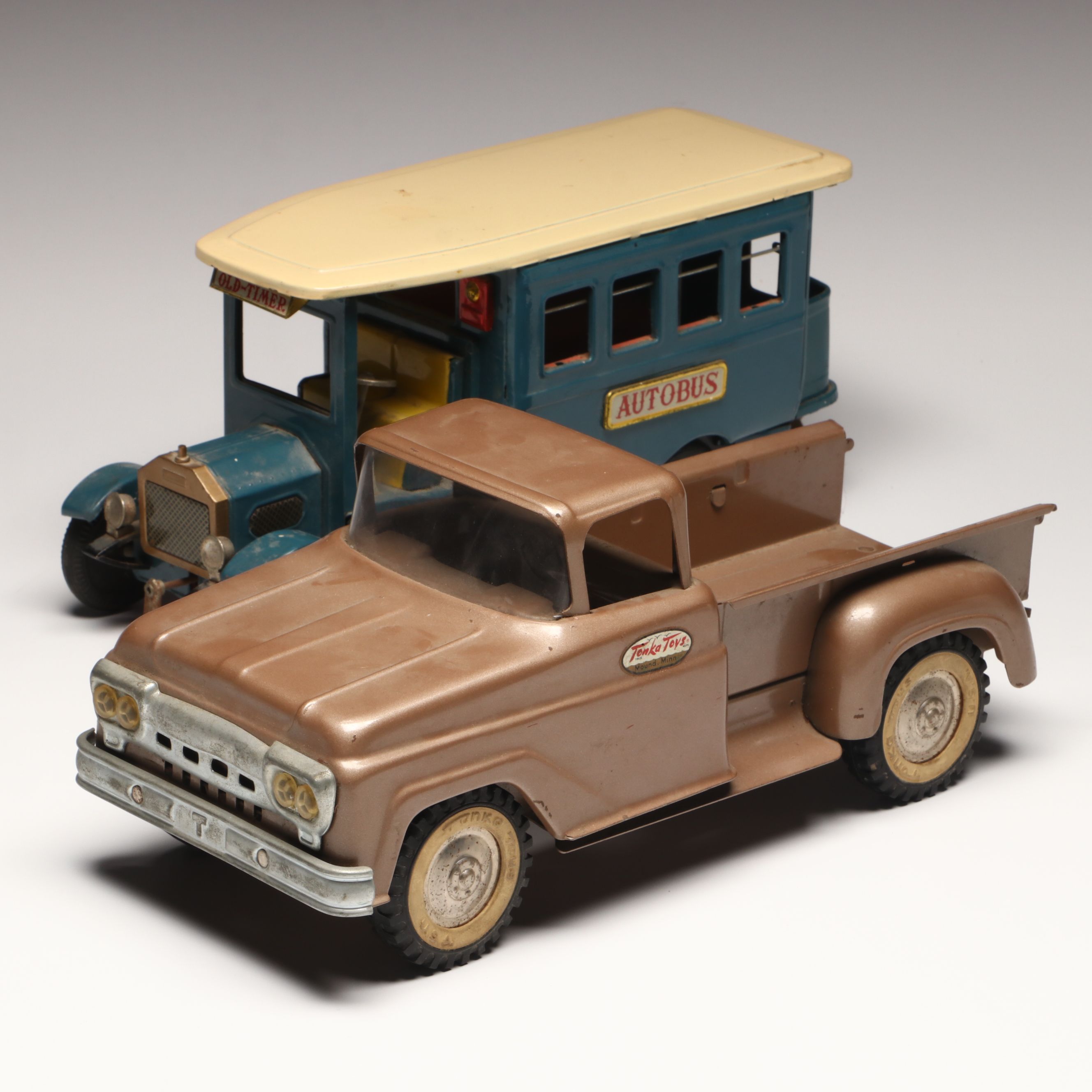 Tonka Pressed Steel Pickup Truck and Other Bus