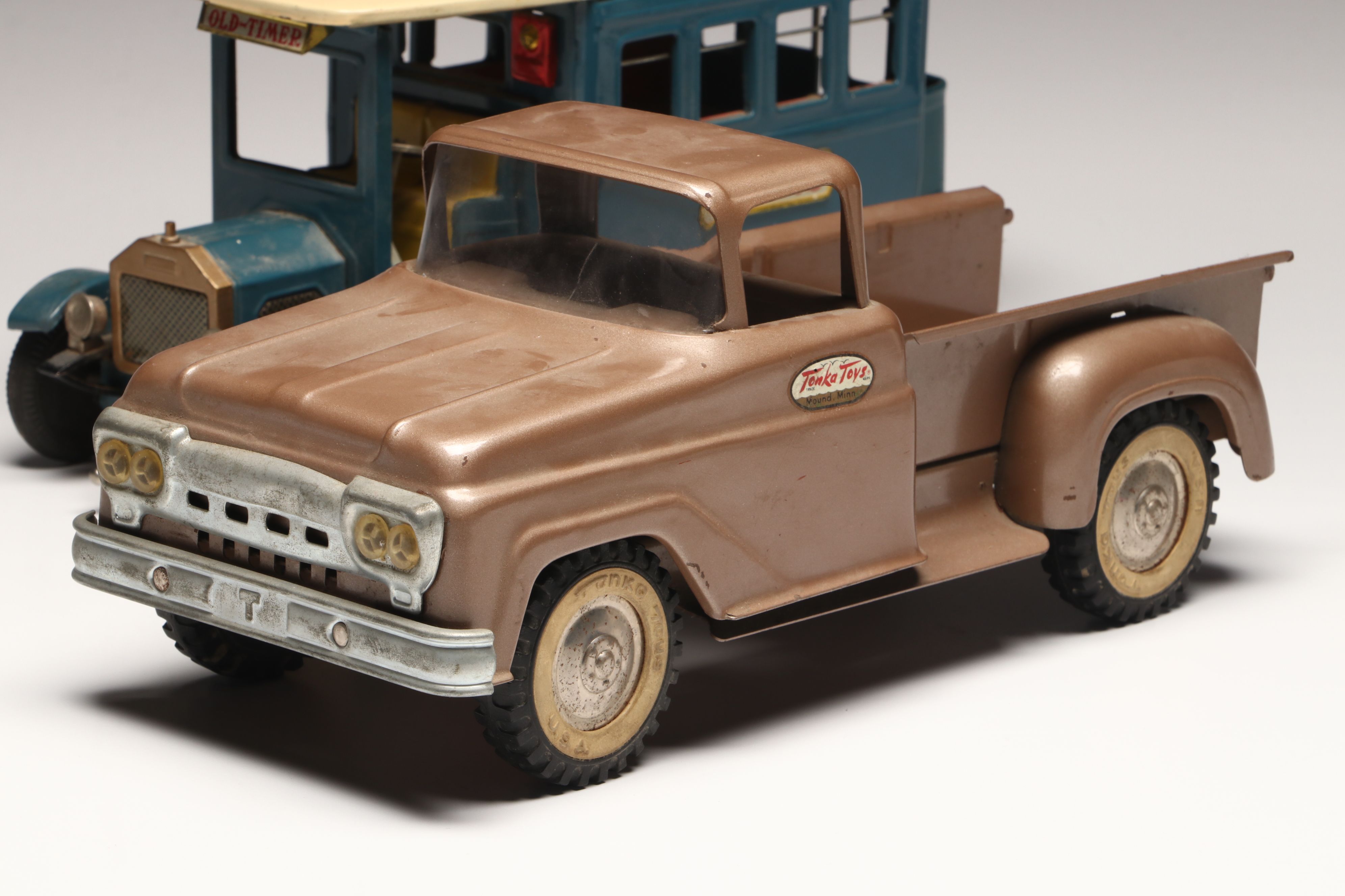 Tonka Pressed Steel Pickup Truck and Other Bus