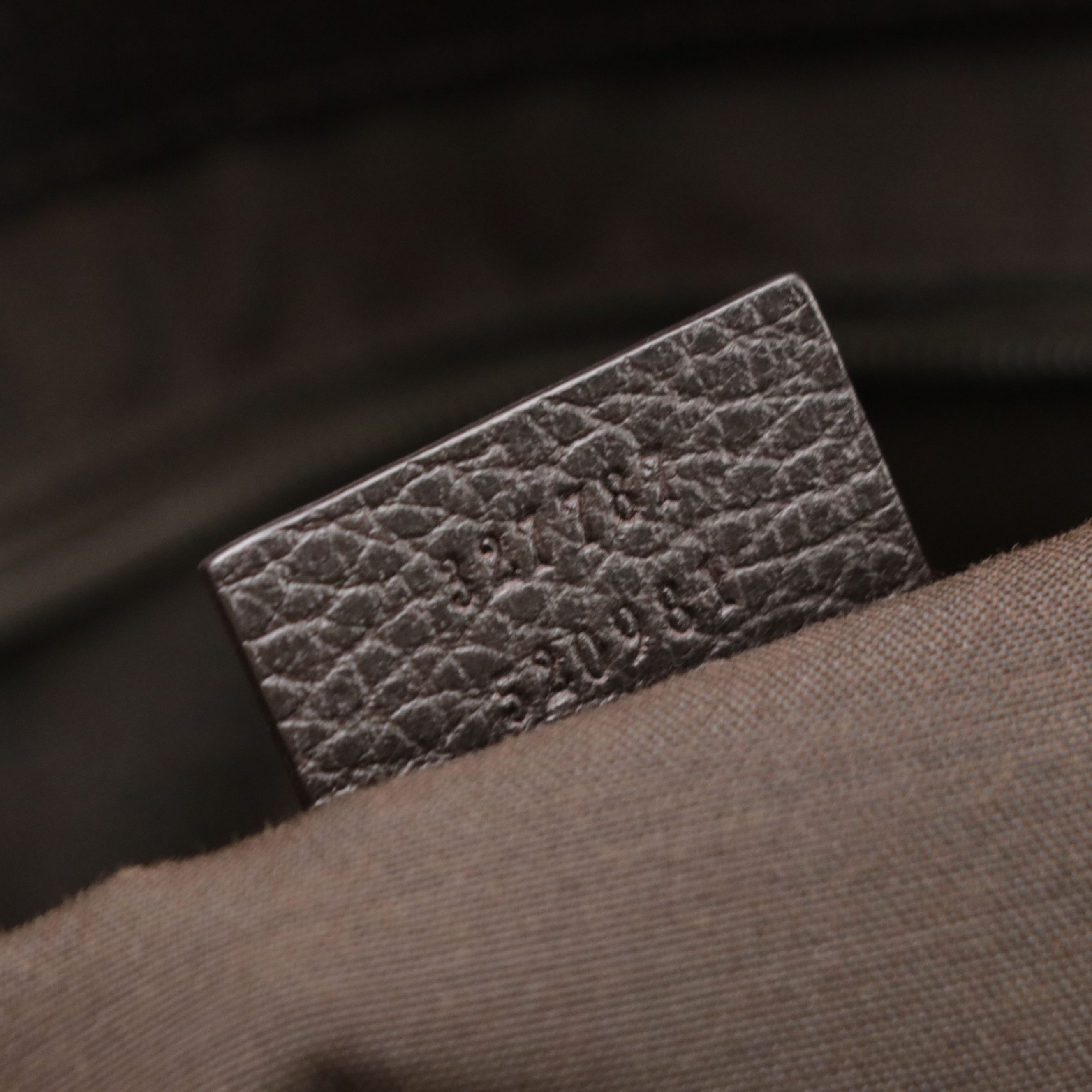 Gucci Abbey D-Ring Shoulder Bag in GG Crystal Canvas and Brown Leather