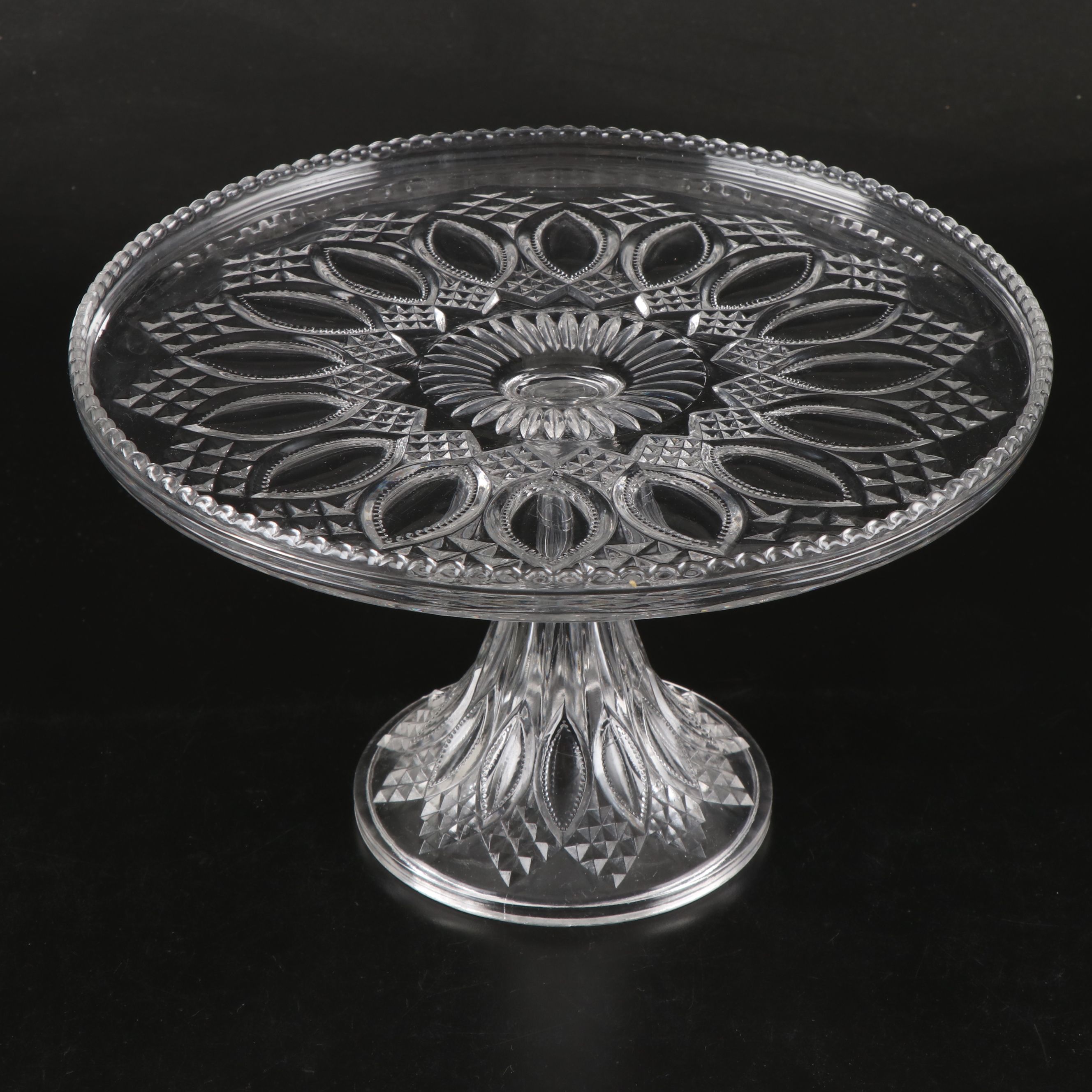 Floral Etched Pitcher, Molded Cake Tray, and More Glass Serveware