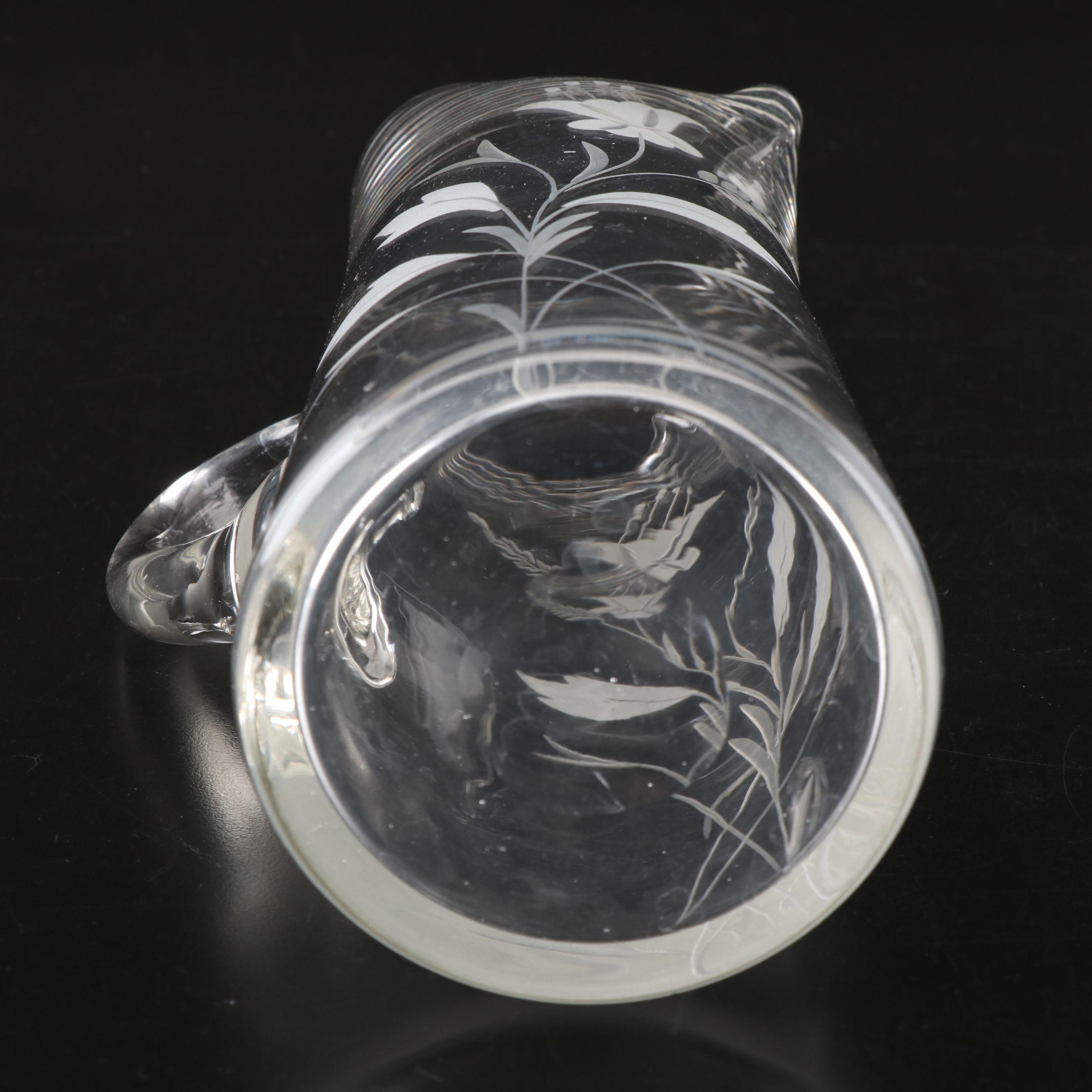 Floral Etched Pitcher, Molded Cake Tray, and More Glass Serveware