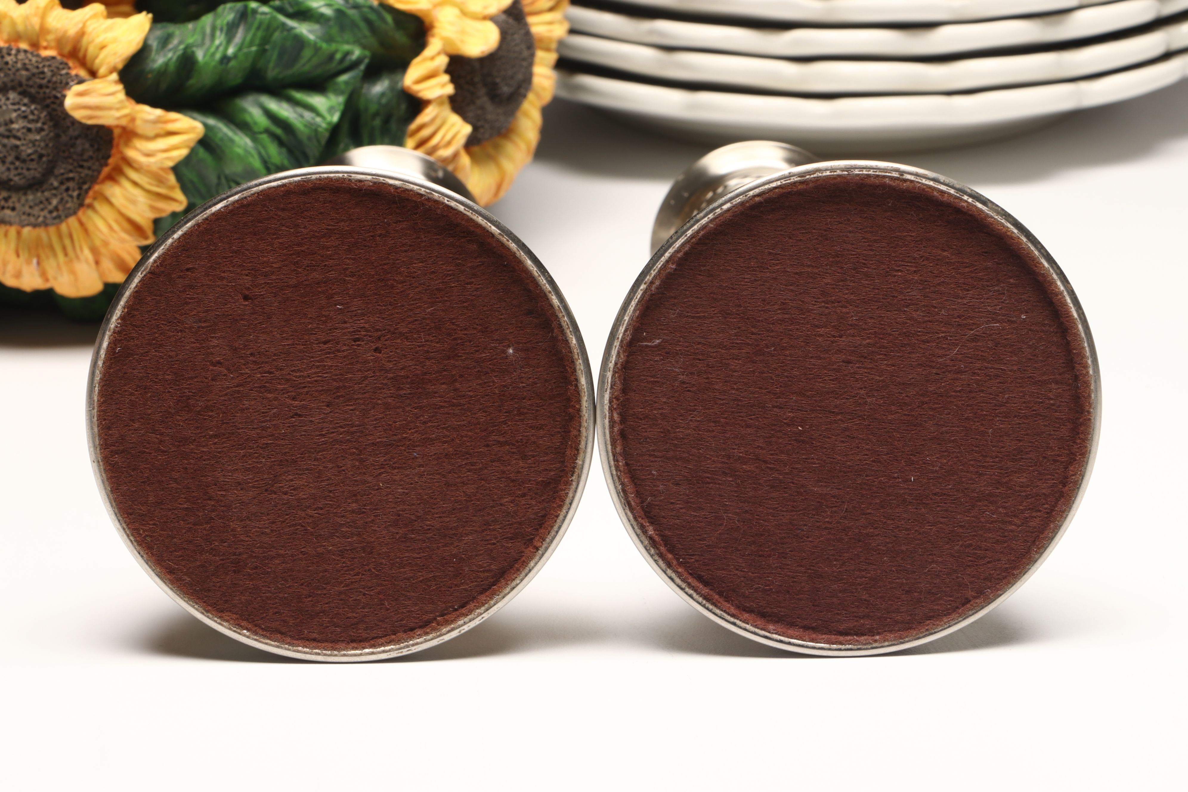 Amora Ceramic Scalloped Dinner Plates, Resin Basket, and More Tableware