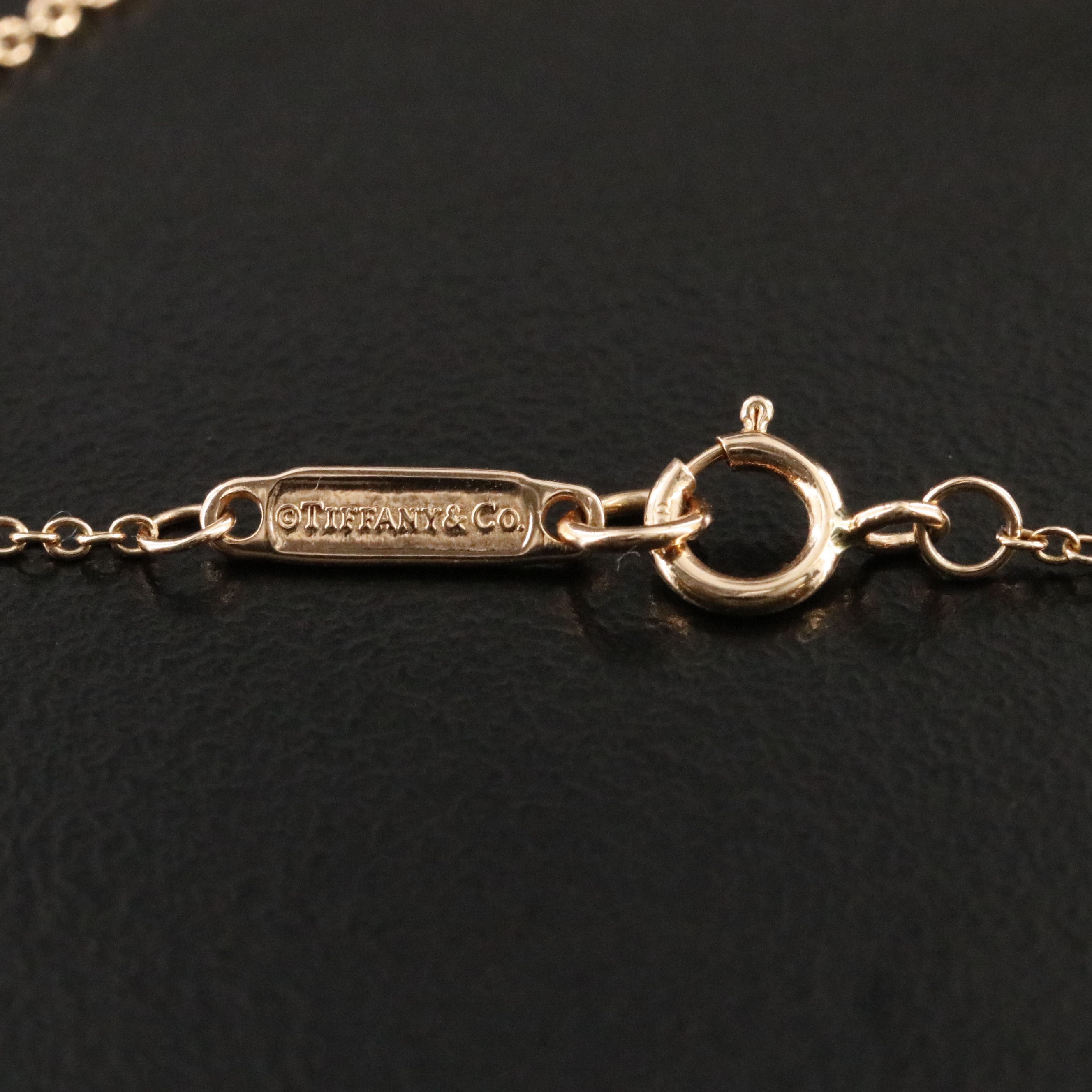 Tiffany & Co. Metro 18K Rose Gold and Diamond Heart Necklace