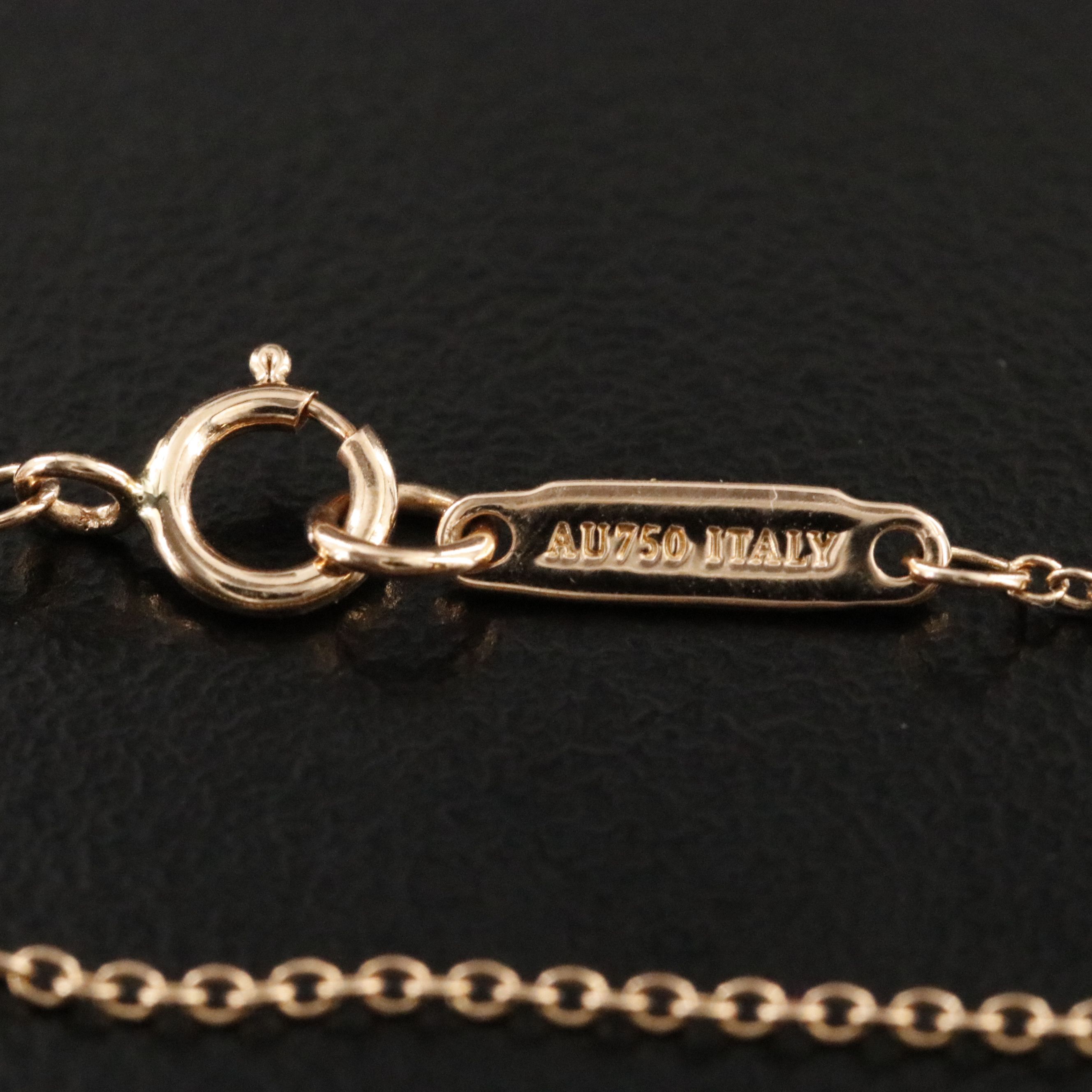 Tiffany & Co. Metro 18K Rose Gold and Diamond Heart Necklace