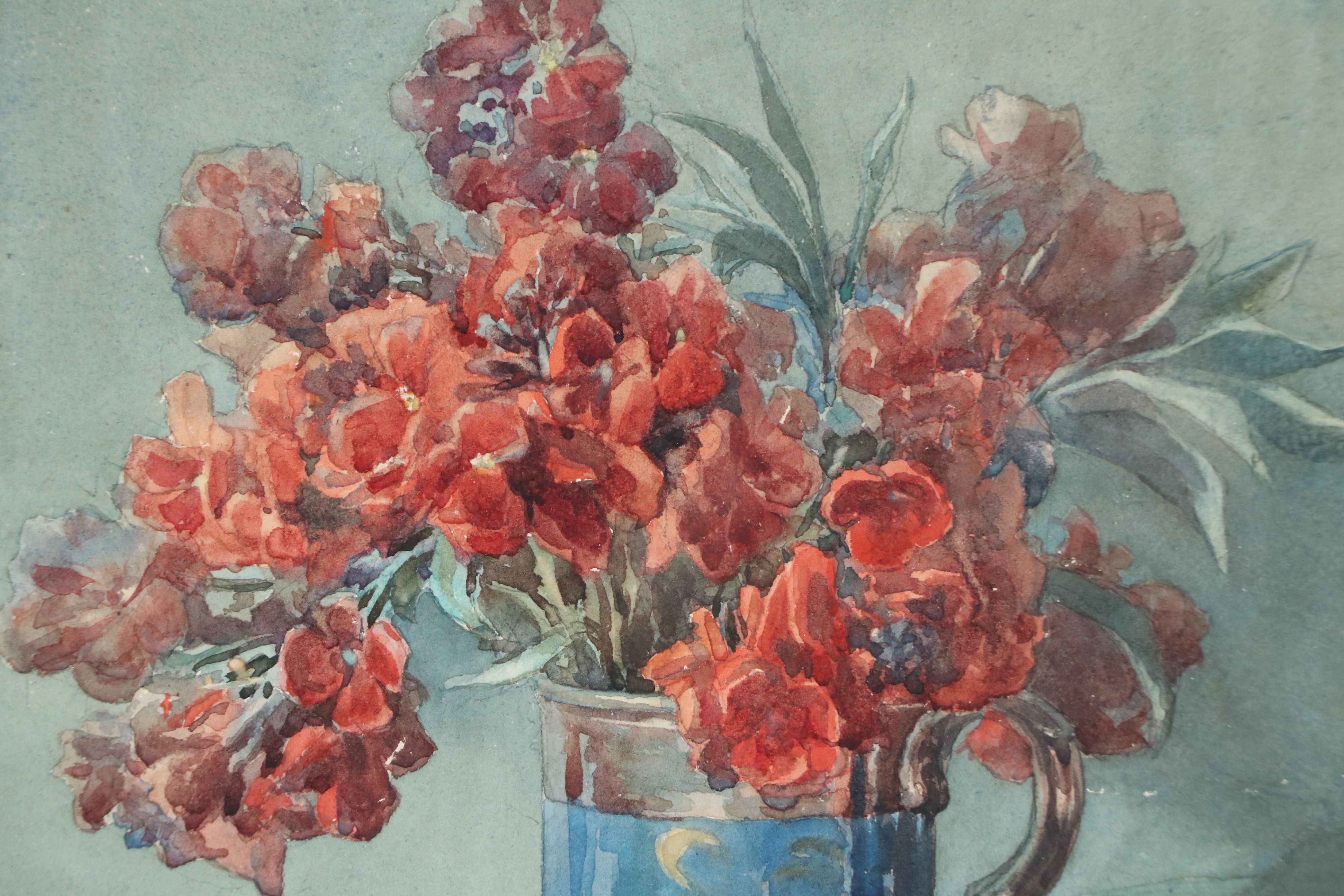 A. Bracken Floral Still Life Watercolor Painting