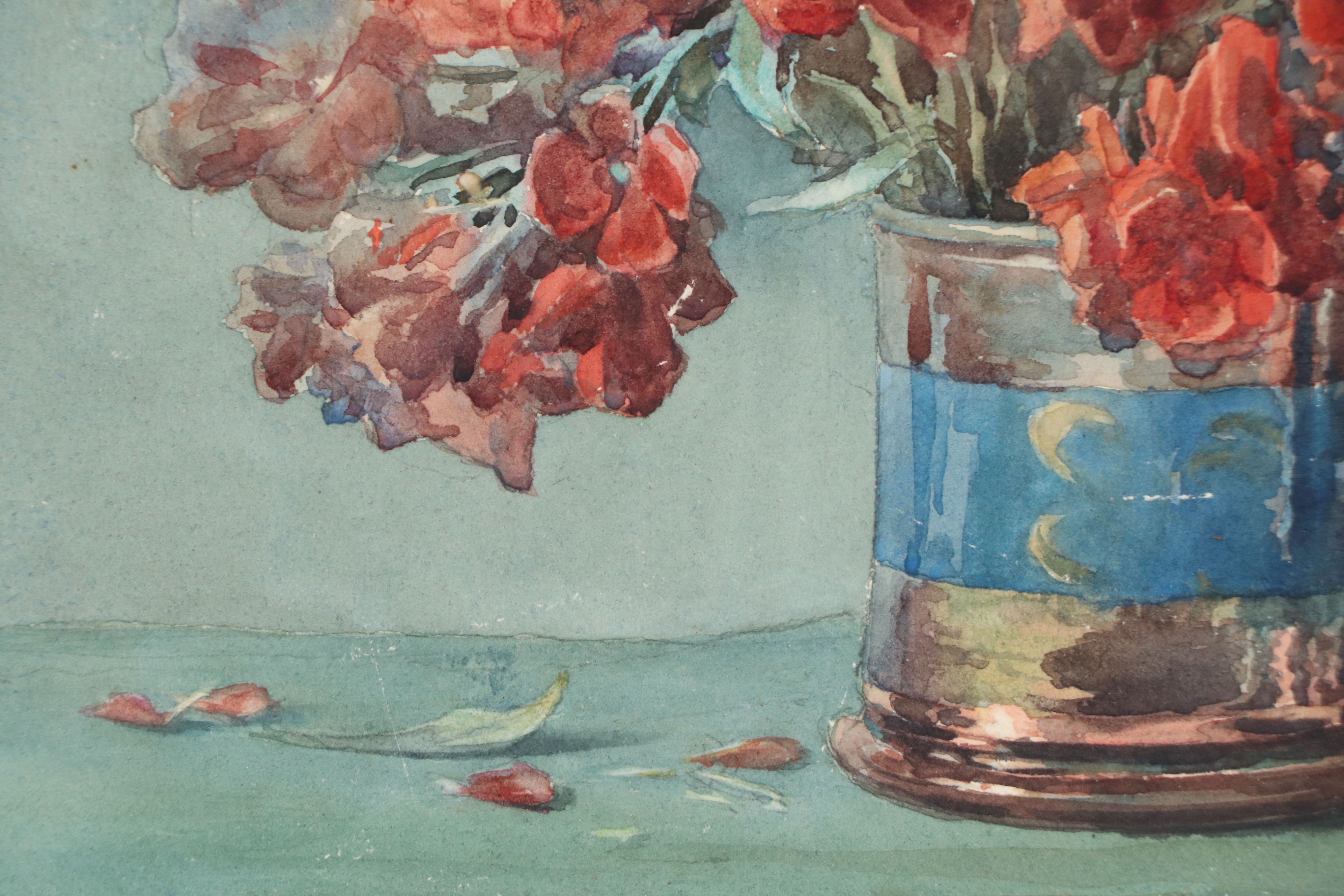 A. Bracken Floral Still Life Watercolor Painting