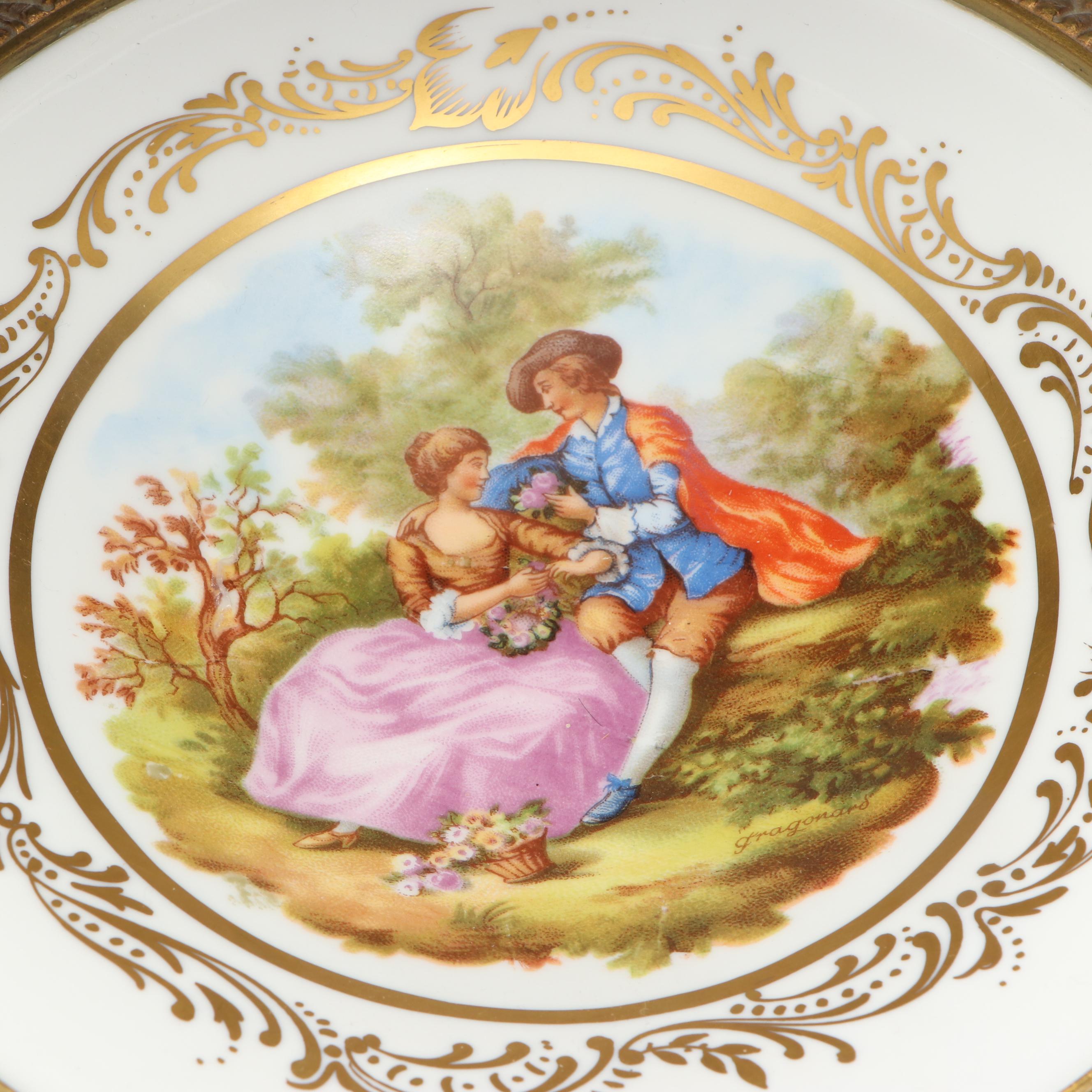 French Sèvres Style Ormolu Mounted Porcelain Compote, 20th Century