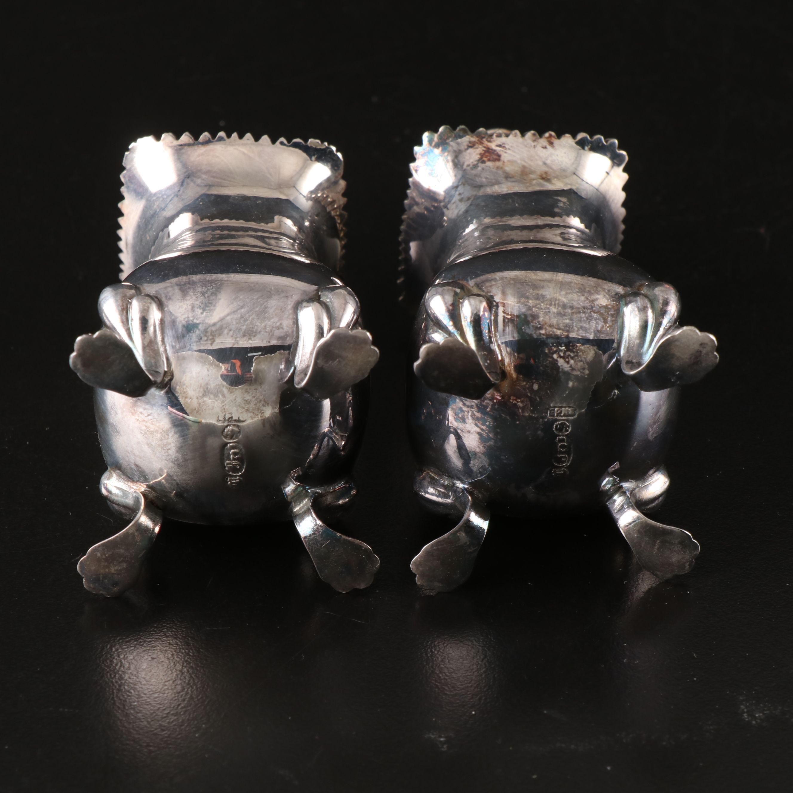 Preisner and Other Sterling Candle Holders with Silver Plate Table Accessories