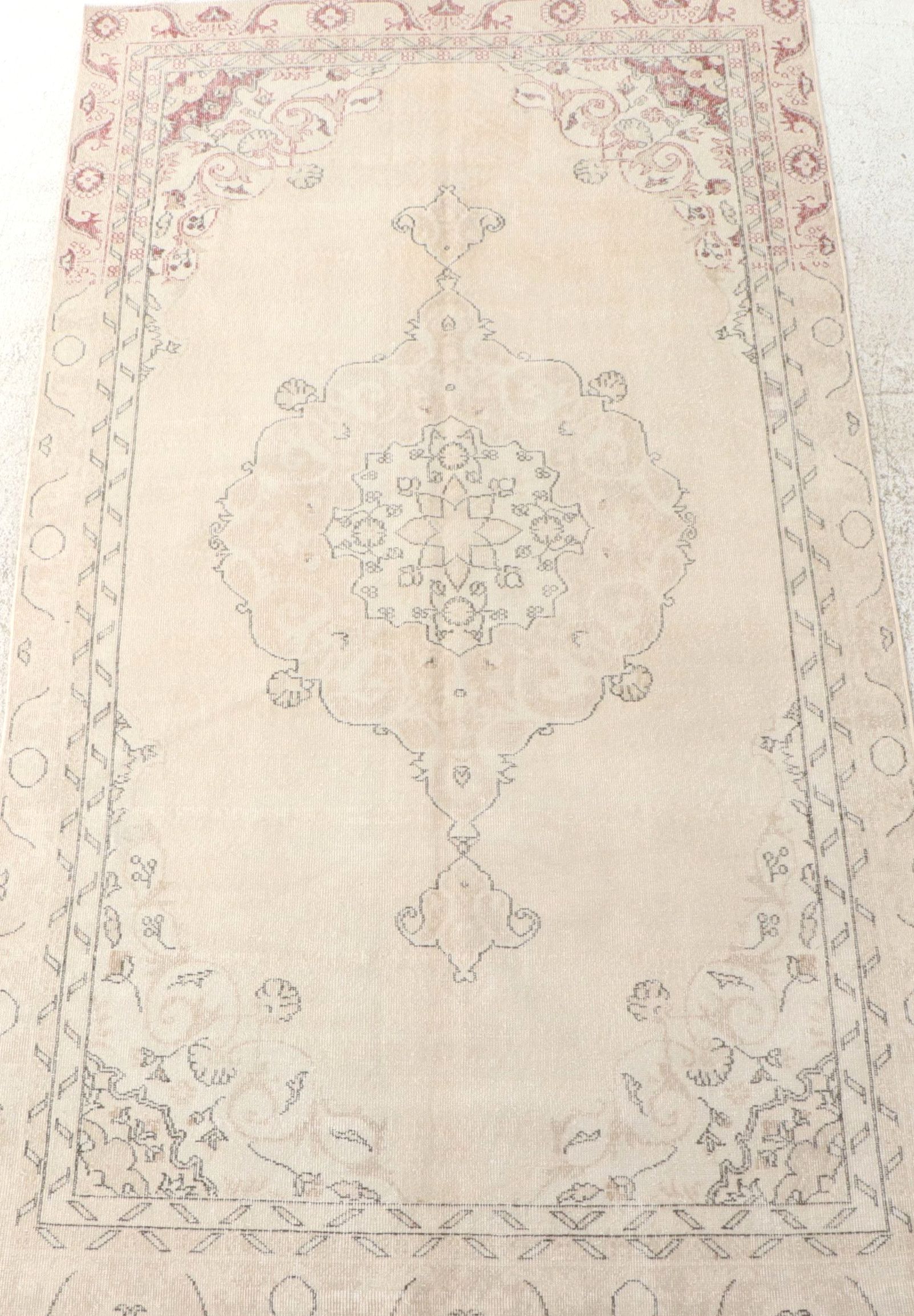 6'2 x 11' Hand-Knotted Turkish Oushak Area Rug