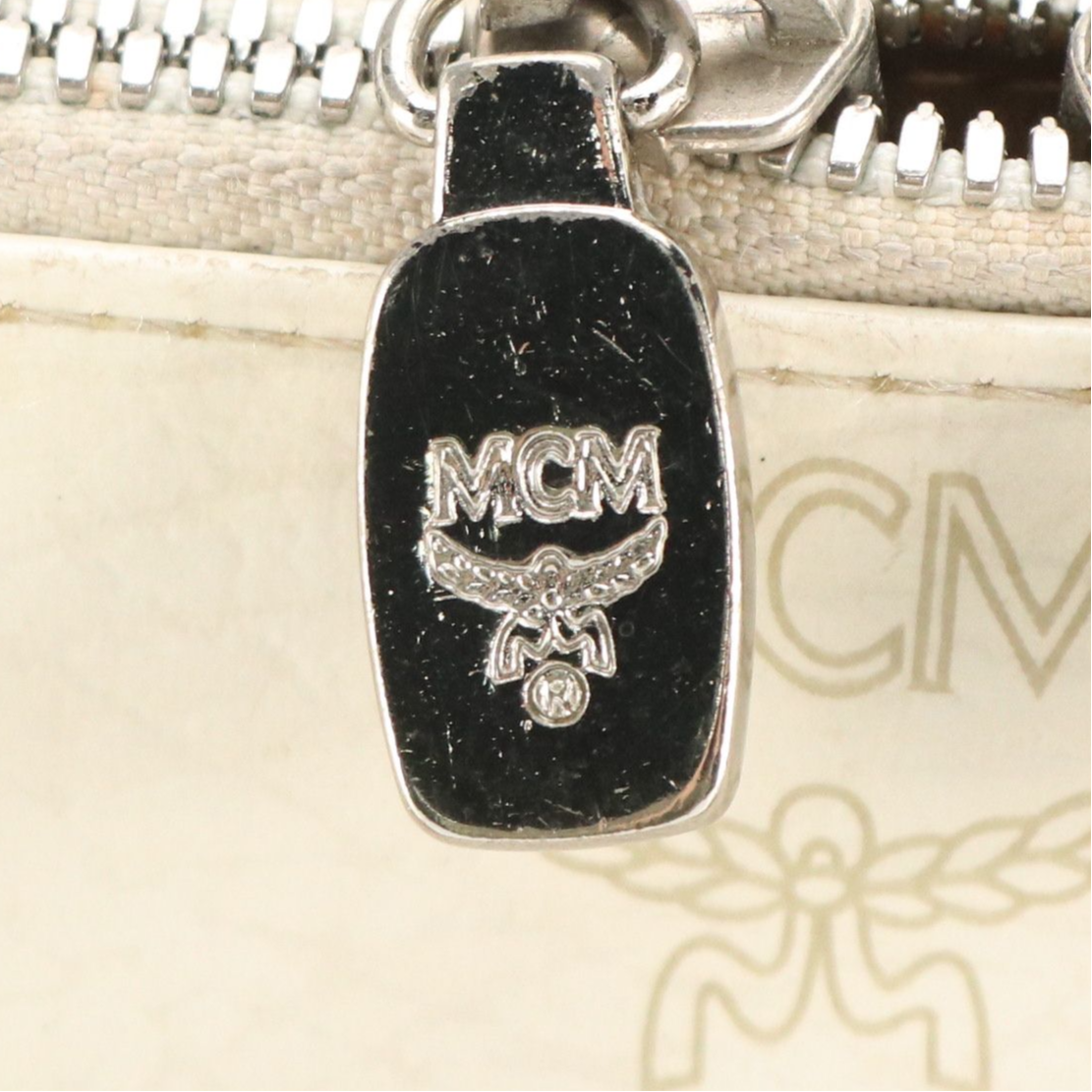 MCM Boston Bag in Princess Lion Print Visetos Canvas and Metallic Leather