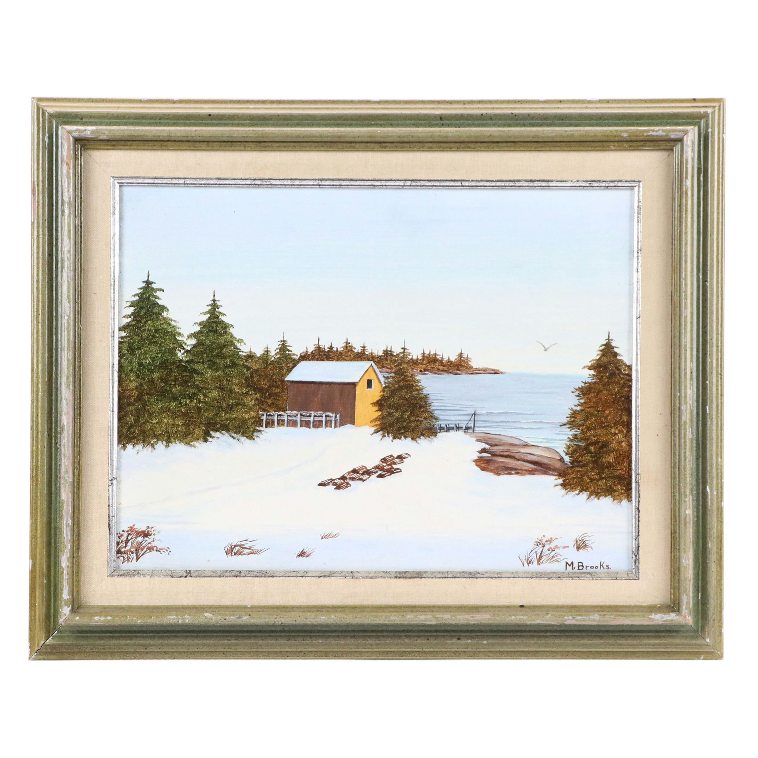 Mary Brooks Oil Painting "Northwest Cove," 1987