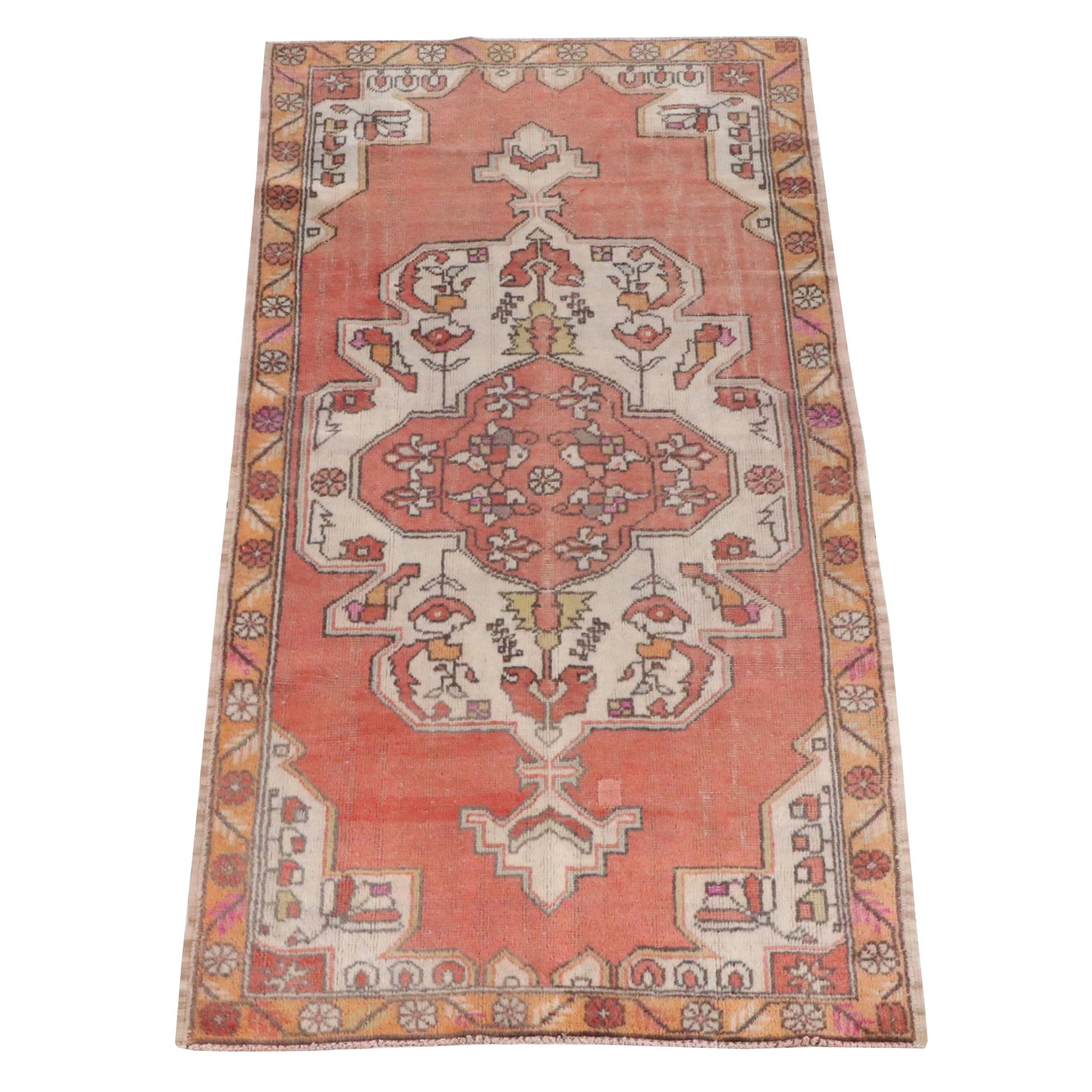 4'1 x 8'3 Hand-Knotted Turkish Oushak Area Rug