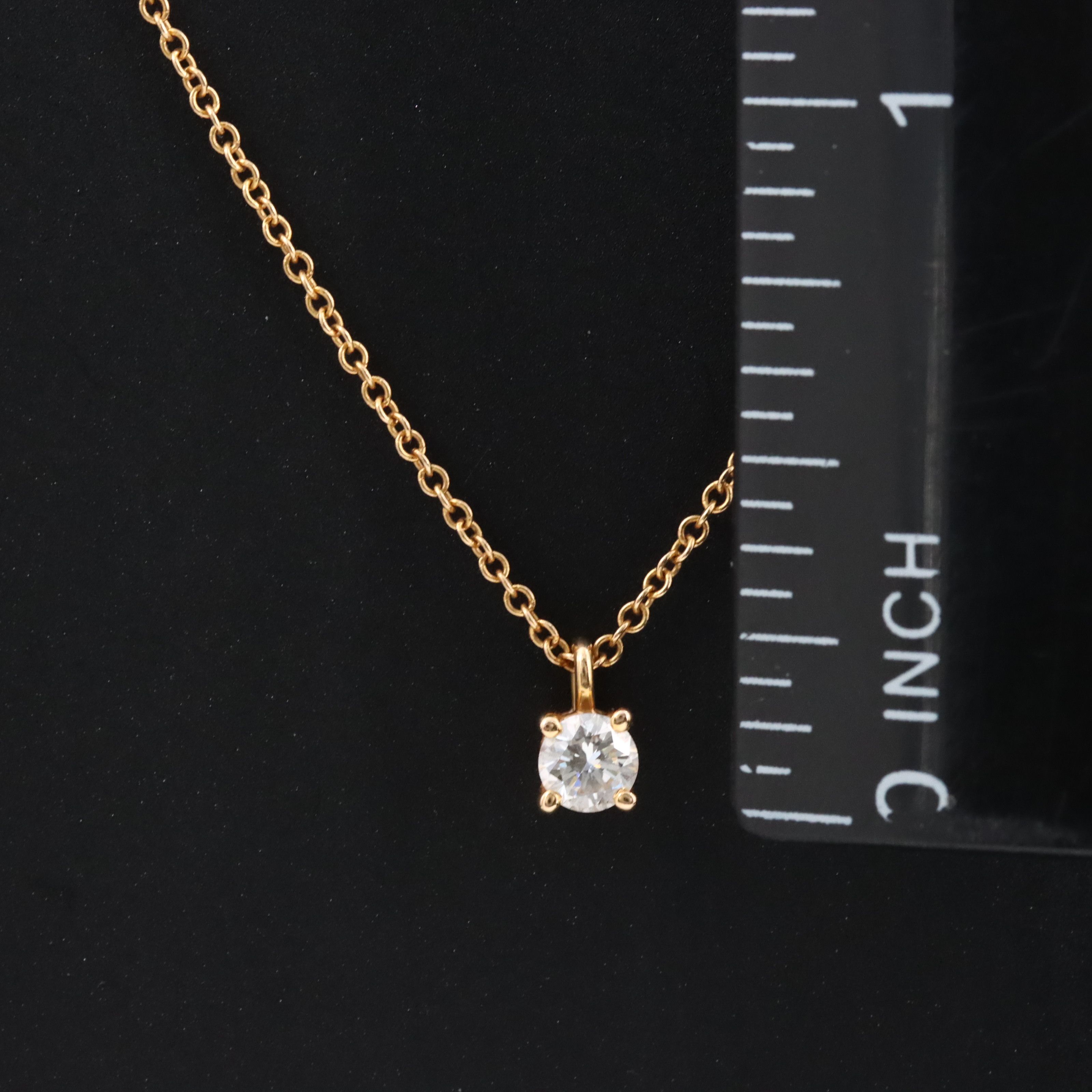 Tiffany & Co. 18K Diamond Solitaire Necklace