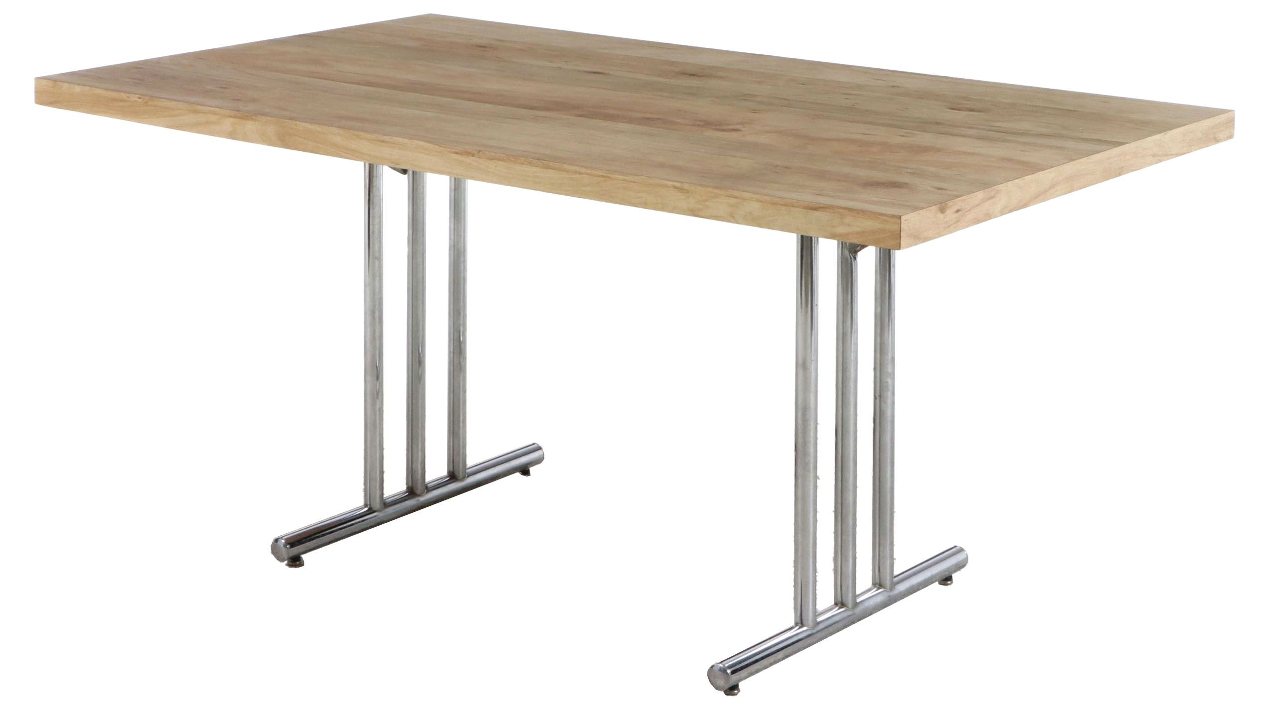 Contemporary Postmodern Style Table with Triple Chrome Tube Legs