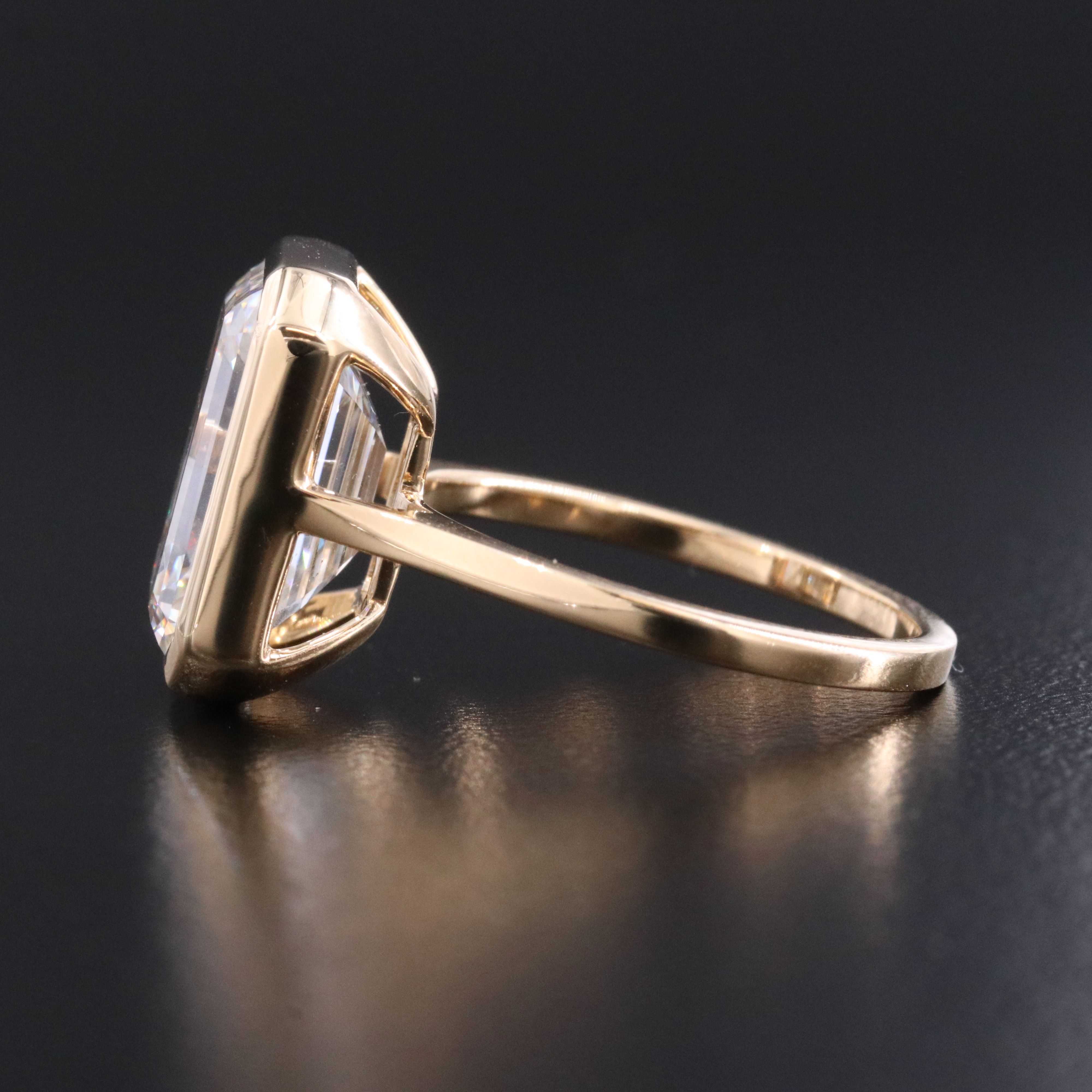 18K 6.76 CT Lab Grown Diamond Solitaire Ring with IGI Report